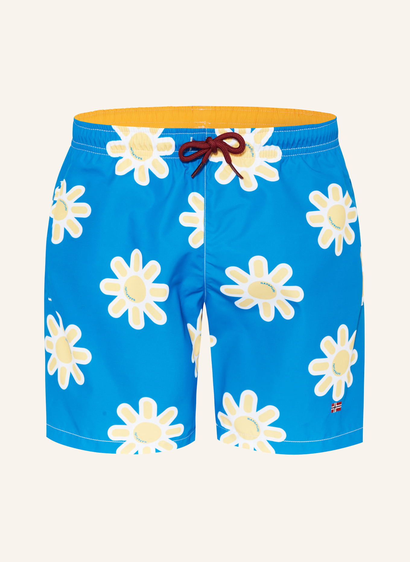 NAPAPIJRI Swim shorts V-INUVIK: BLUE/ YELLOW/ WHITE