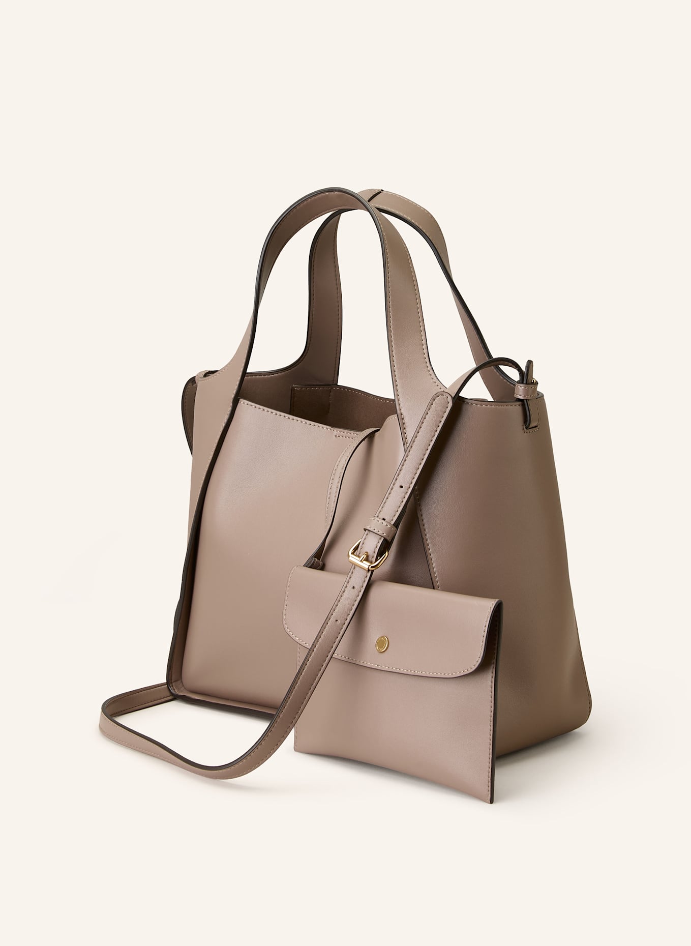 STELLA McCARTNEY Shopper with pouch: BEIGE