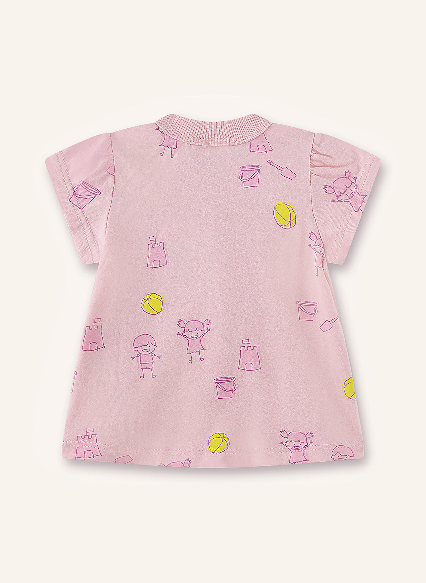 Sanetta PURE T-Shirt: ROSÉ / GELB
