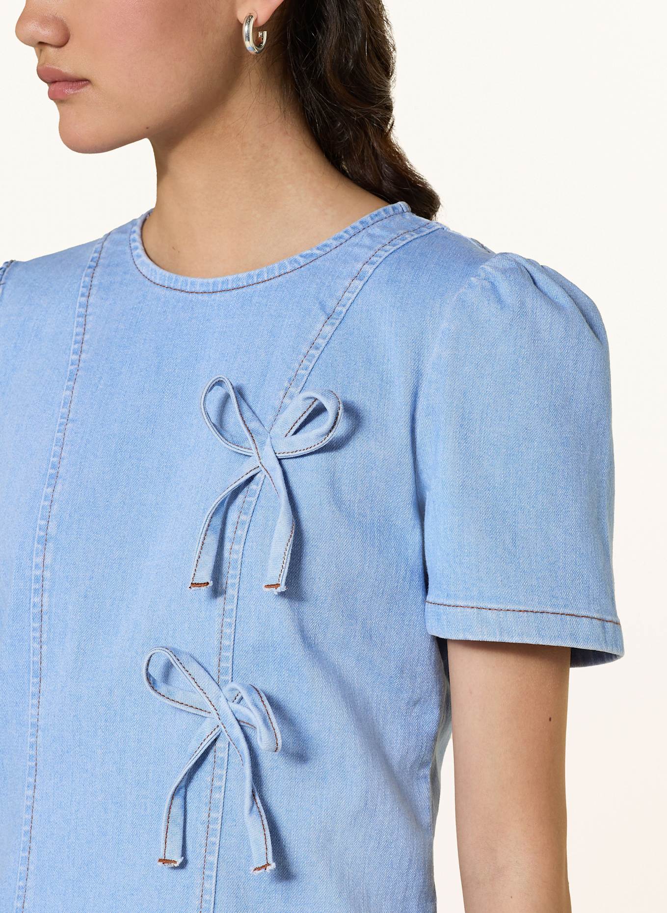 BAUM UND PFERDGARTEN AMALI denim dress: LIGHT BLUE