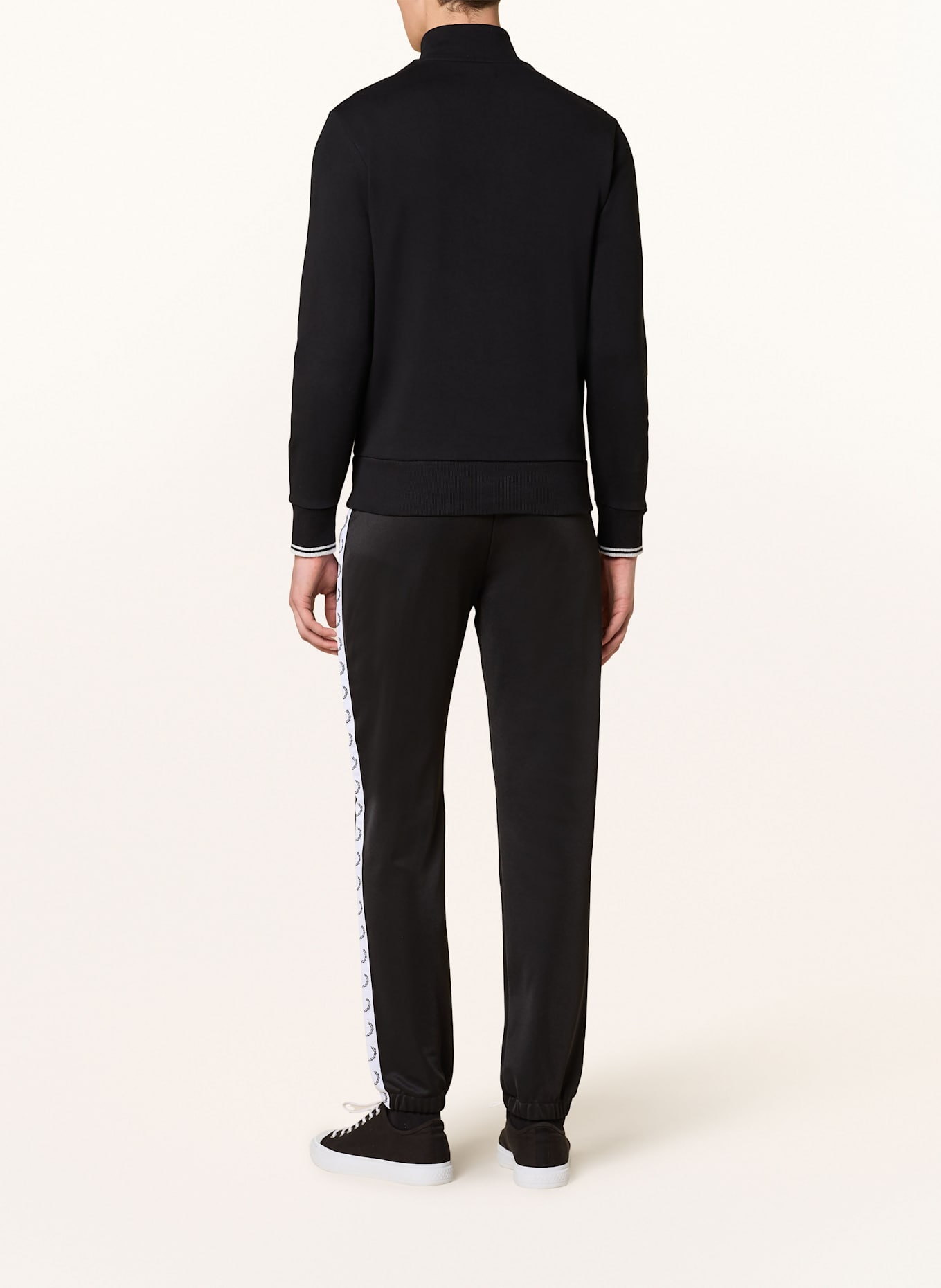 FRED PERRY Sweat-Troyer: SCHWARZ