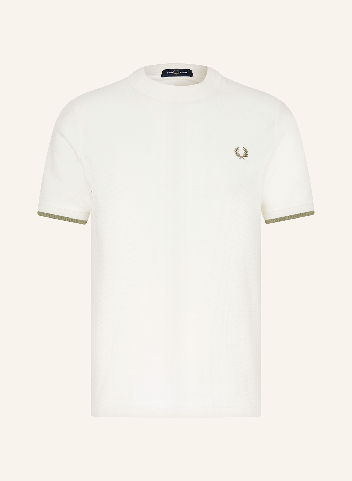 FRED PERRY Piqué-Shirt: ECRU