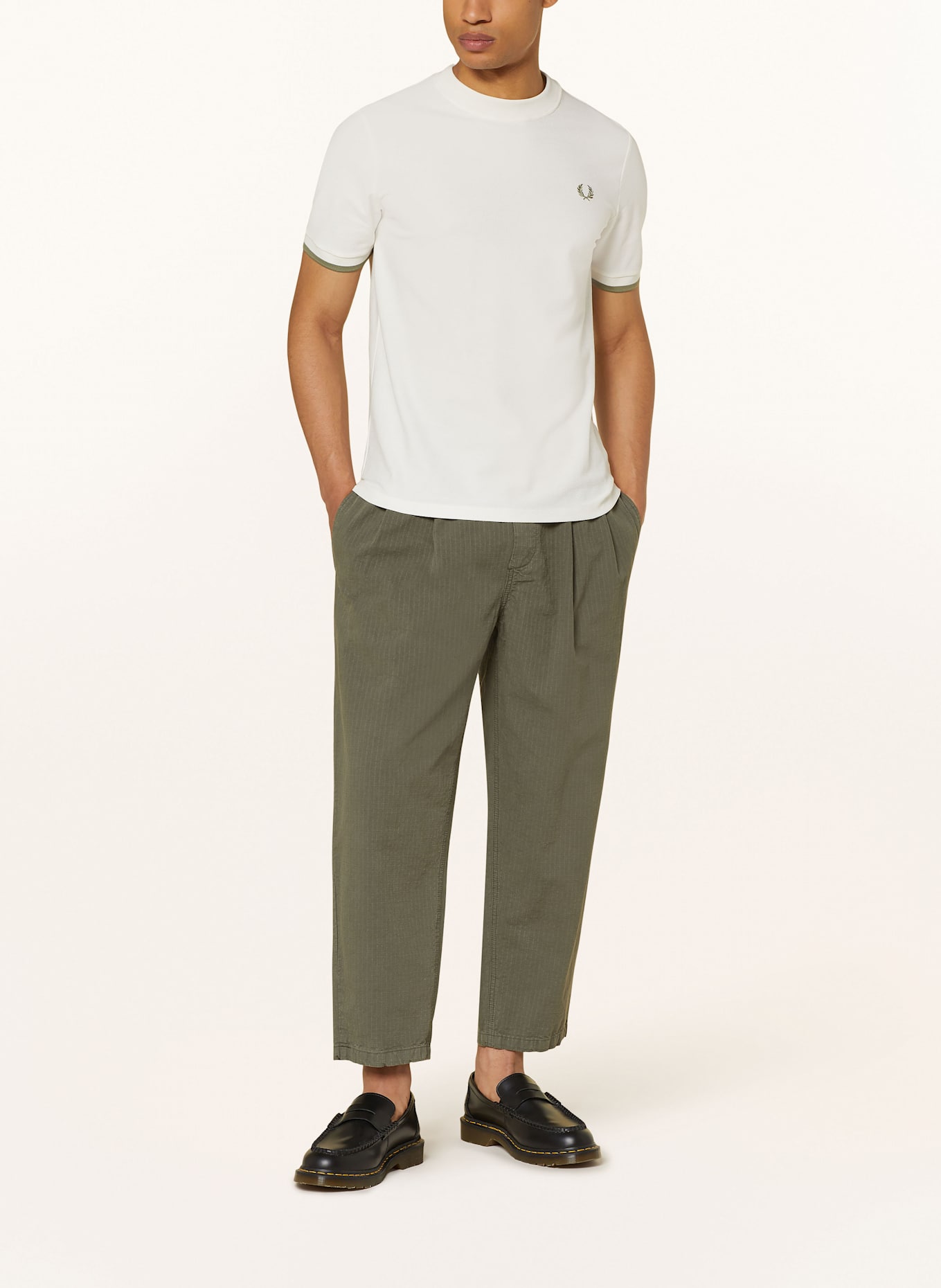 FRED PERRY Piqué-Shirt: ECRU