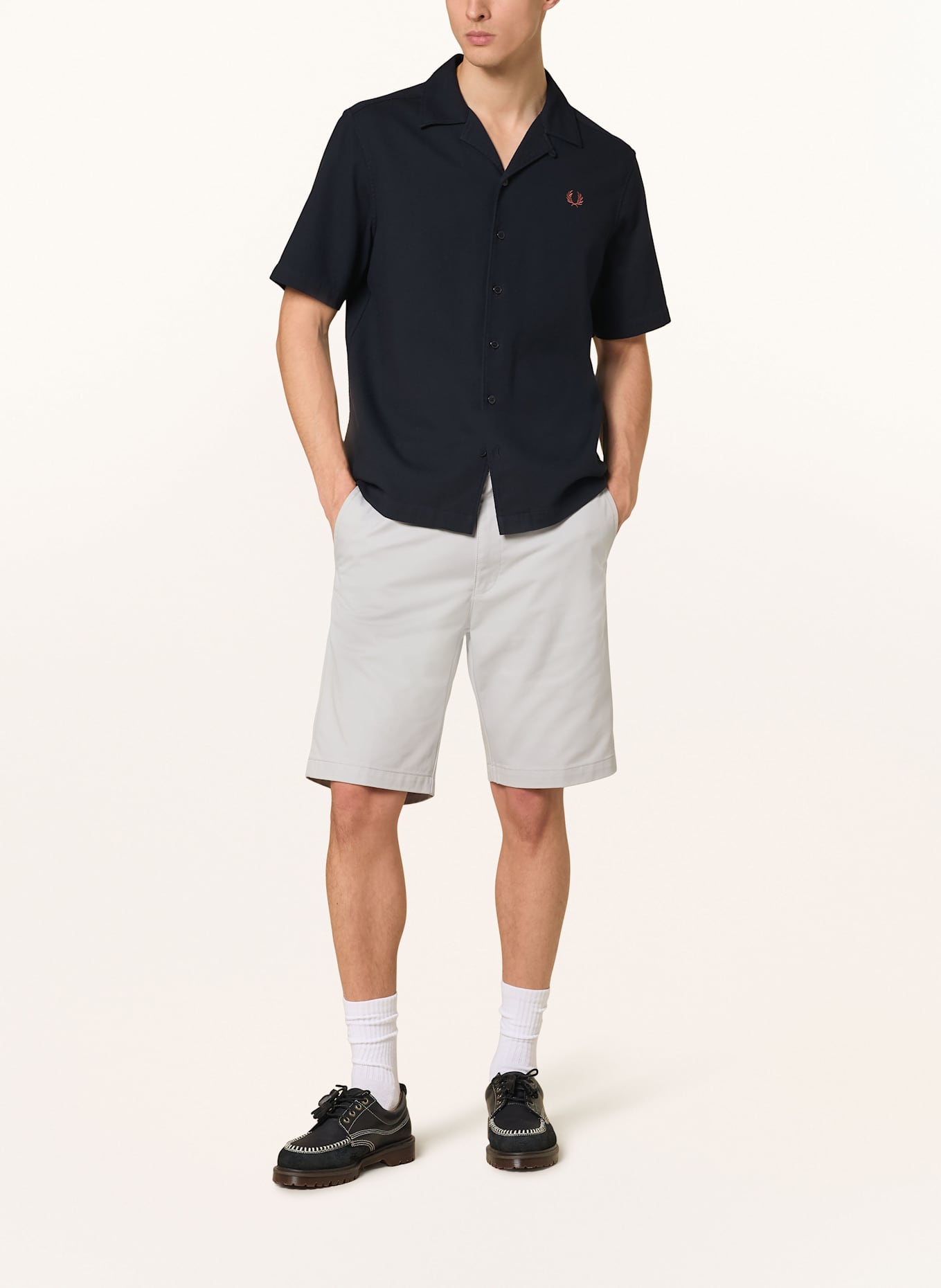 FRED PERRY Koszula z klapami comfort fit: GRANATOWY