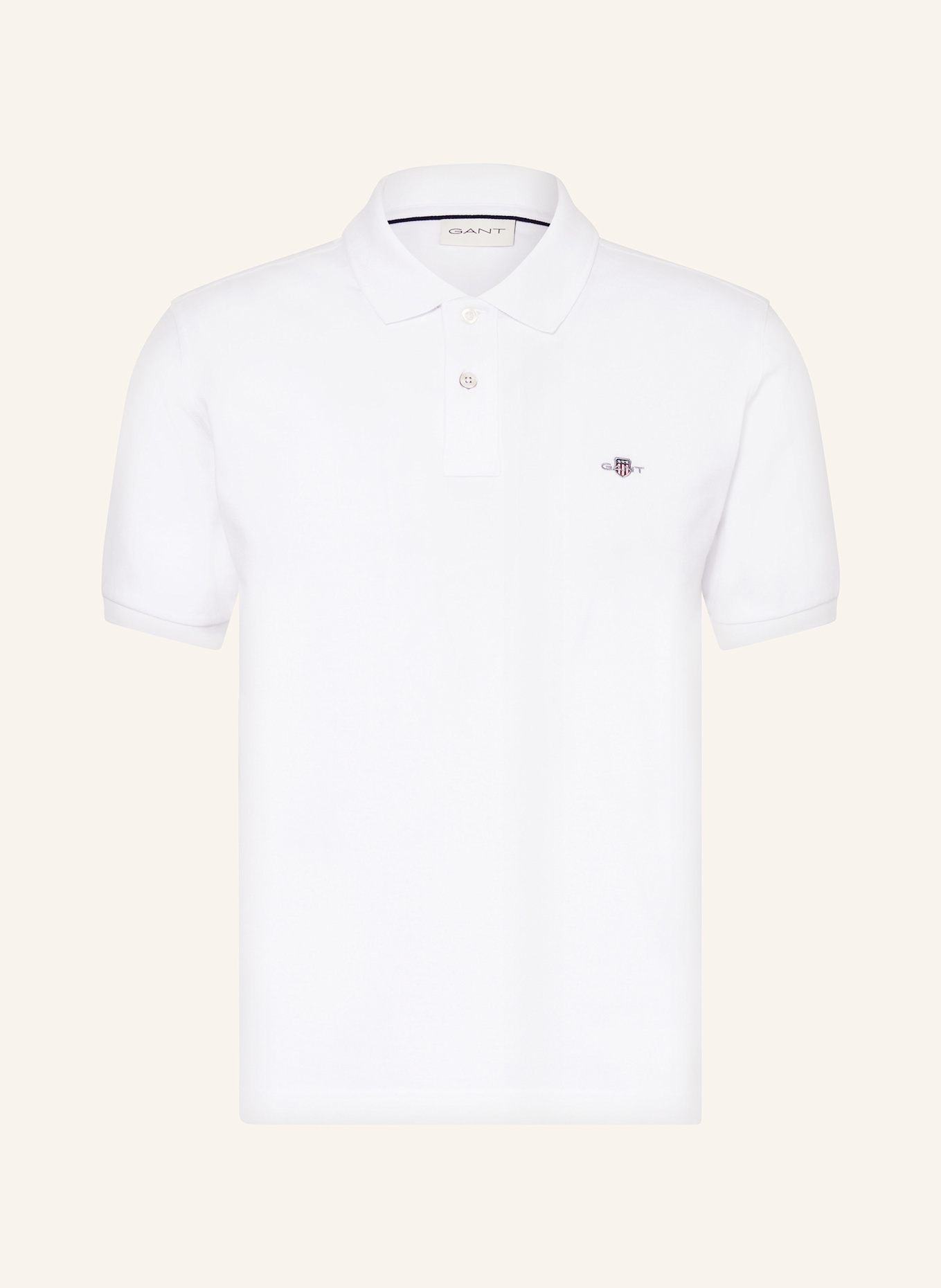 GANT Piqué-Poloshirt: WEISS