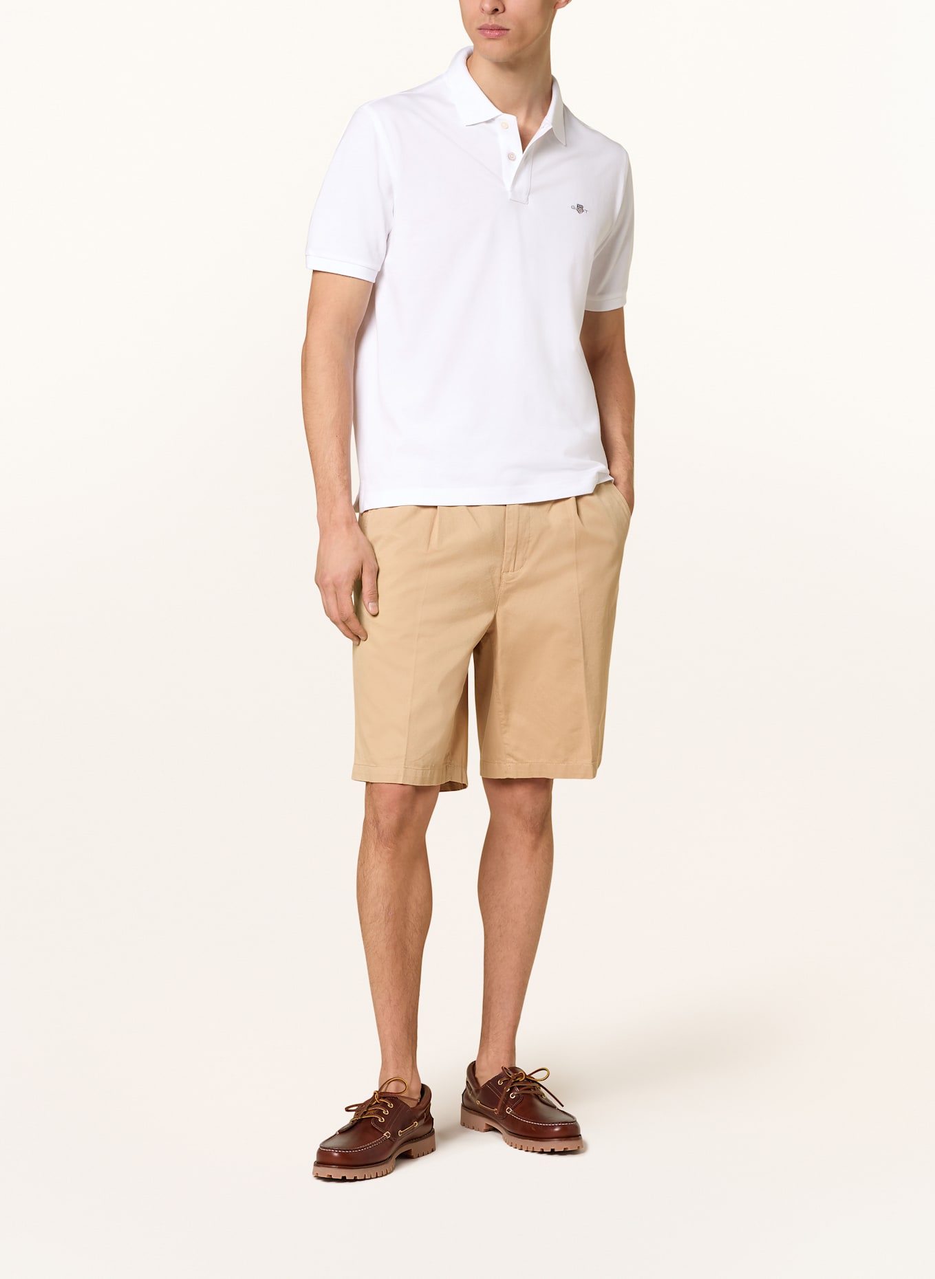 GANT Piqué-Poloshirt: WEISS