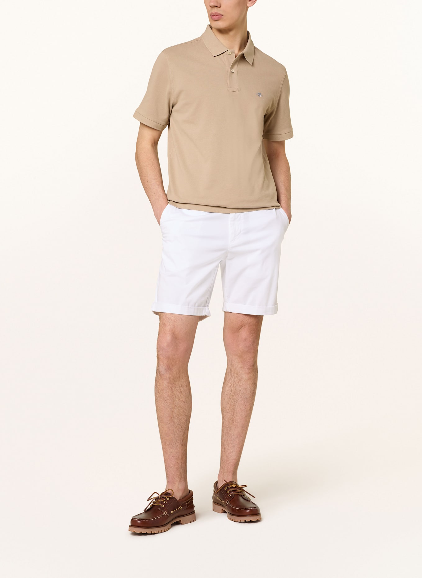 GANT Polokošile z piké: BÉŽOVÁ