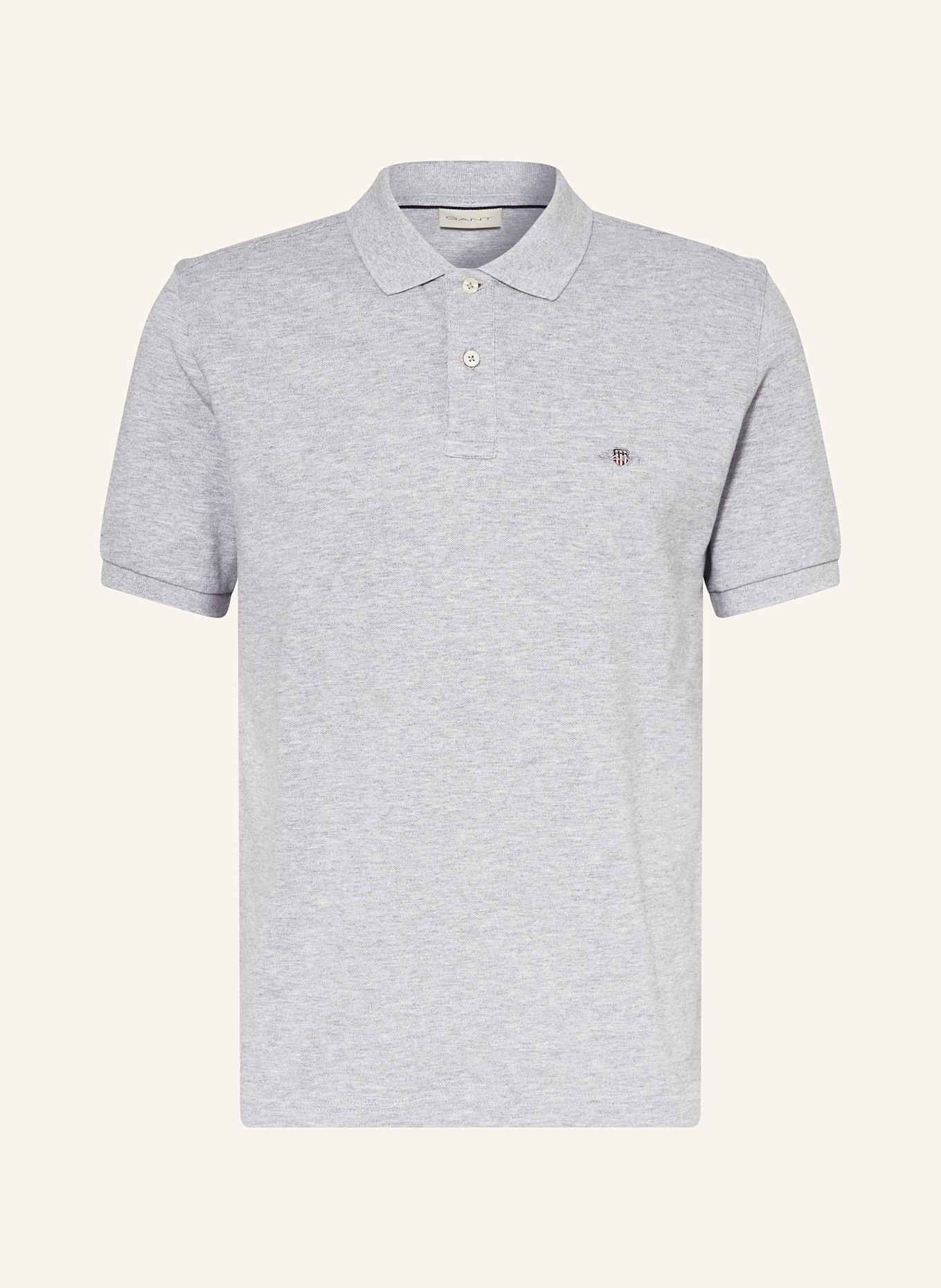 GANT Piqué-Poloshirt: GRAU