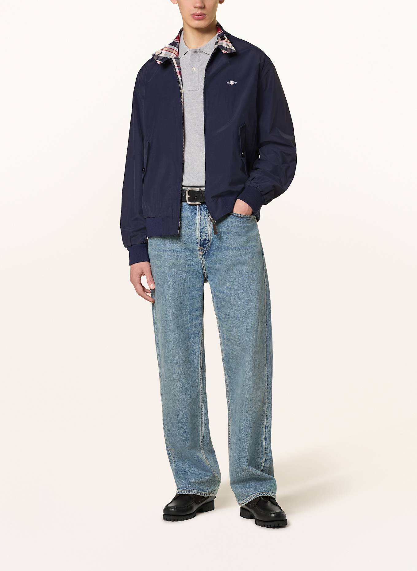 GANT Piqué-Poloshirt: GRAU