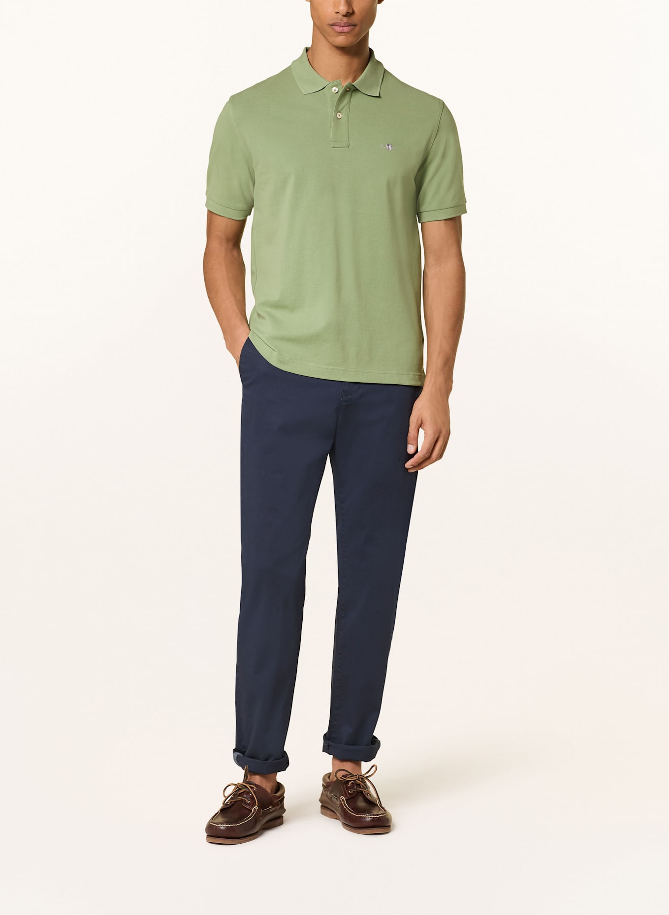 GANT Piqué-Poloshirt: HELLGRÜN