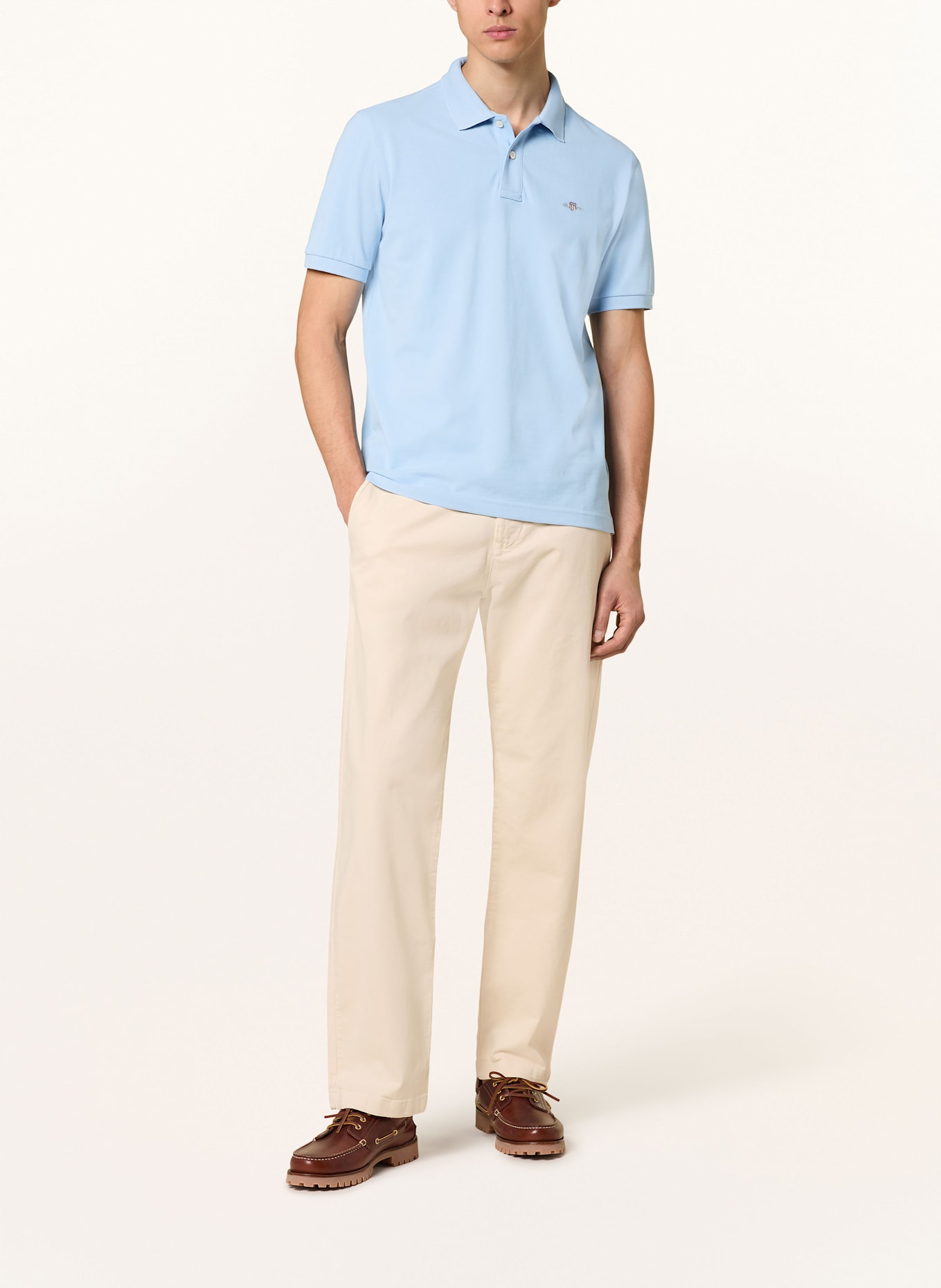 GANT Piqué-Poloshirt: HELLBLAU