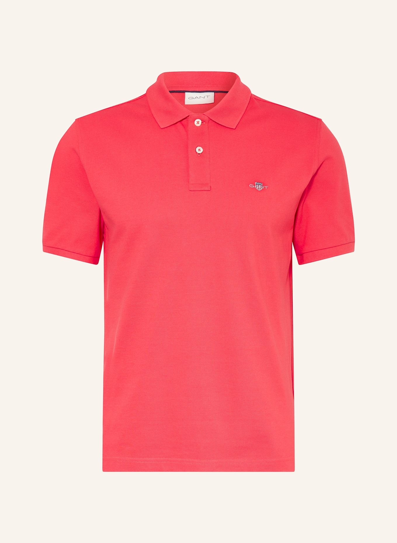 GANT Piqué-Poloshirt: HELLROT