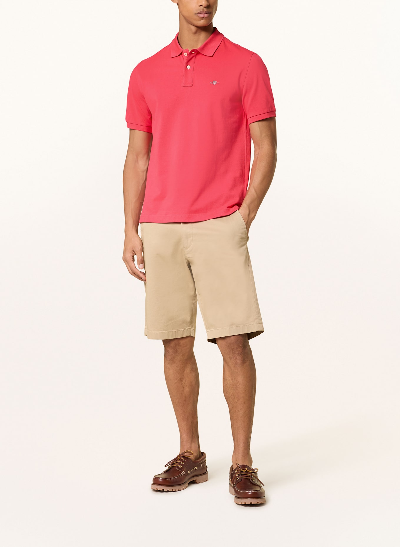 GANT Piqué-Poloshirt: HELLROT