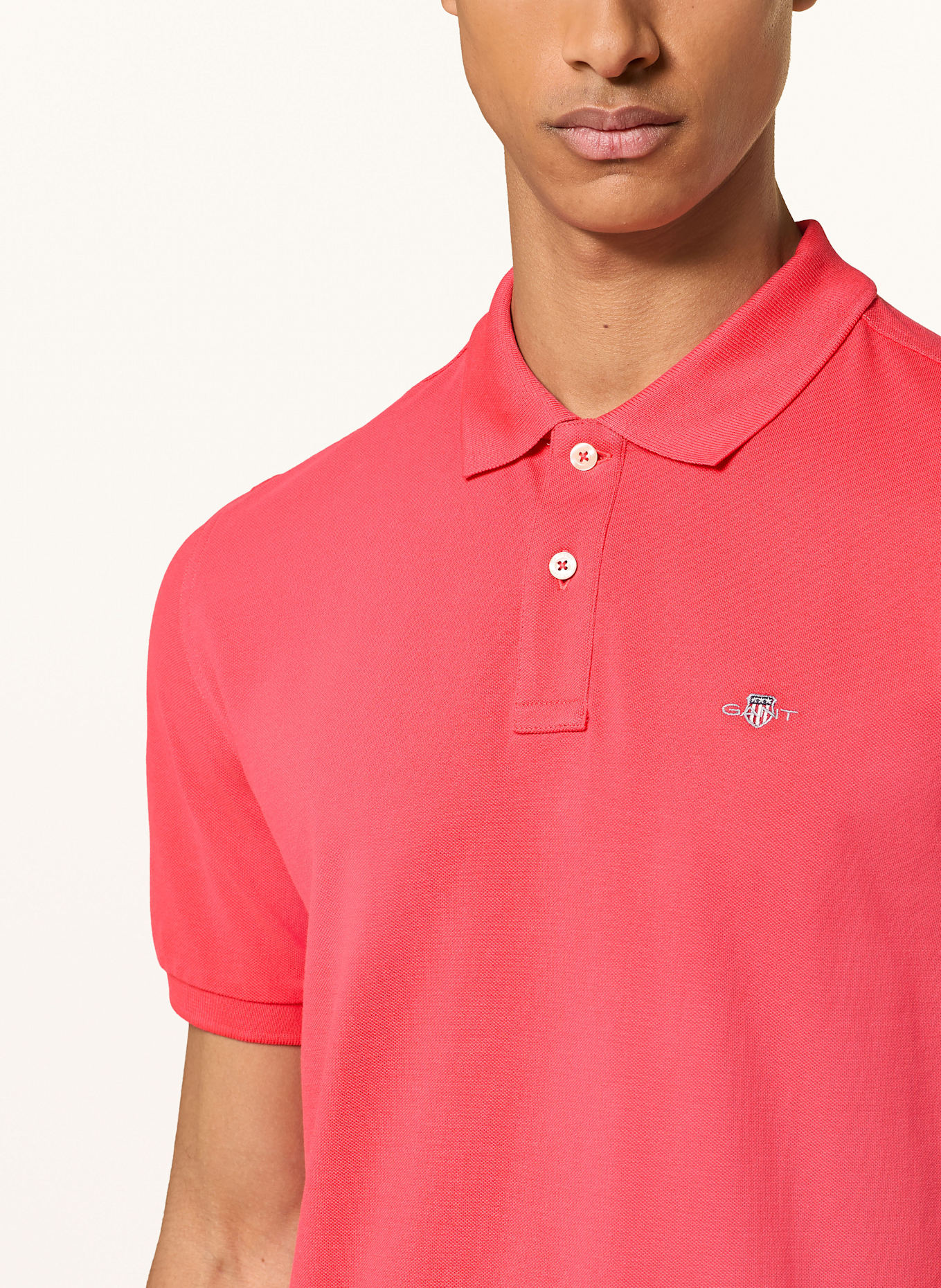 GANT Piqué-Poloshirt: HELLROT