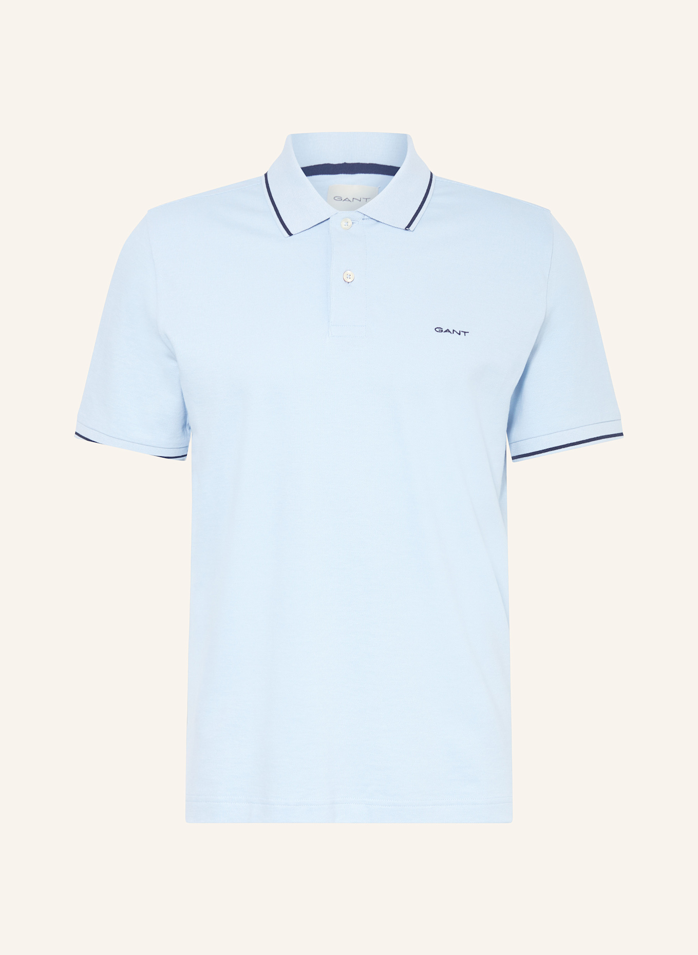 GANT Piqué-Poloshirt: HELLBLAU