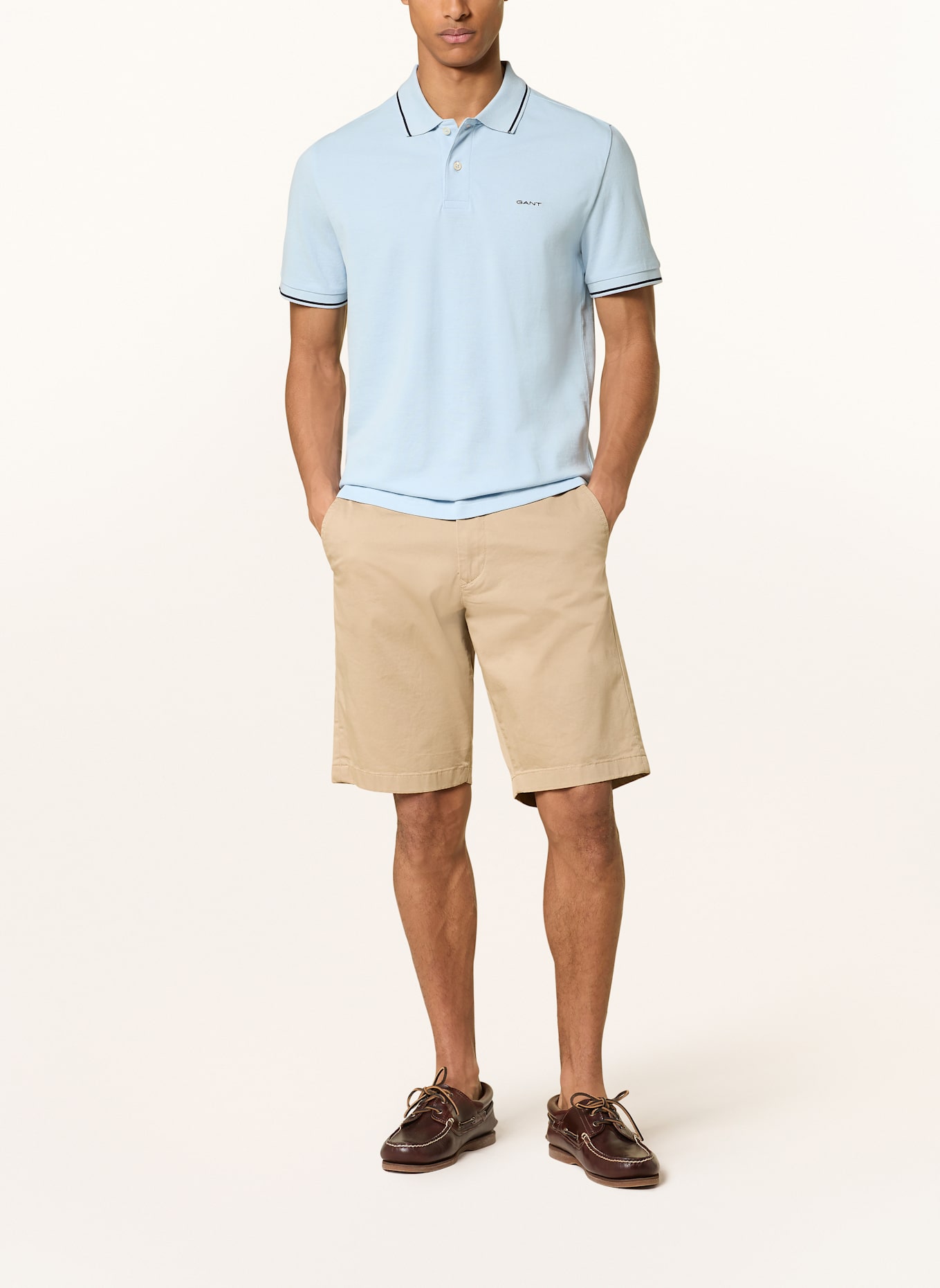 GANT Piqué-Poloshirt: HELLBLAU