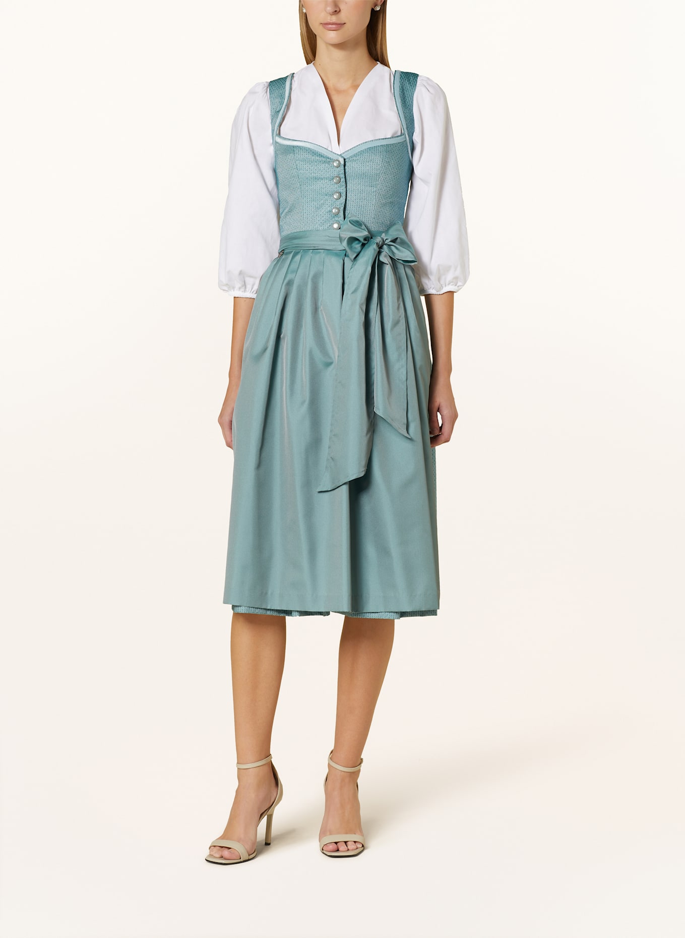 CocoVero Dirndlbluse IDA mit 3/4-Arm: WEISS