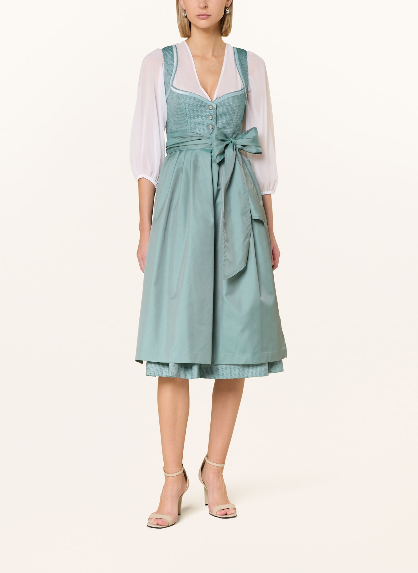 CocoVero Dirndlbluse IDA mit 3/4-Arm: WEISS