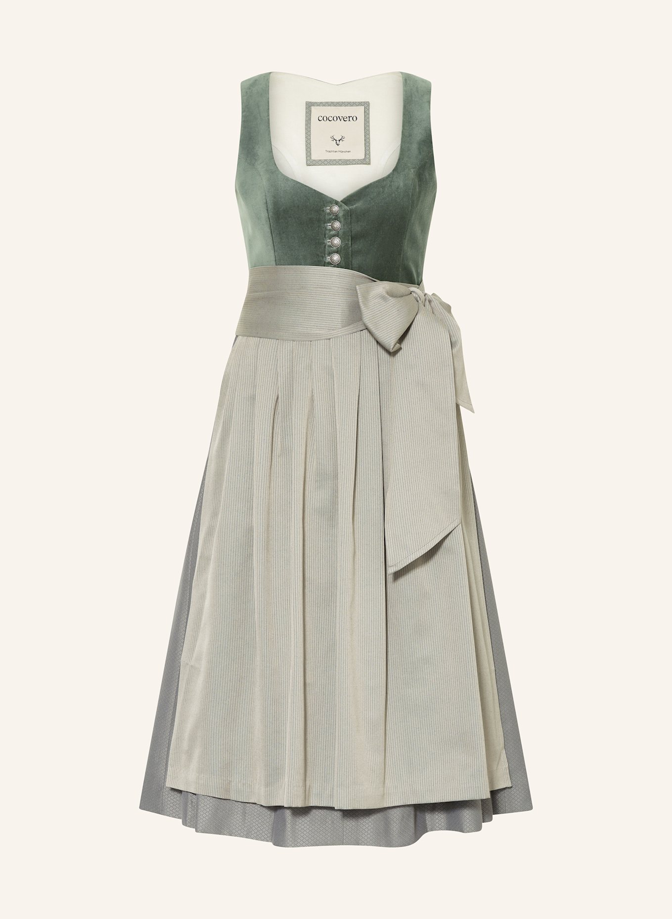 CocoVero Dirndl JANNI: GRÜN/ HELLGRÜN