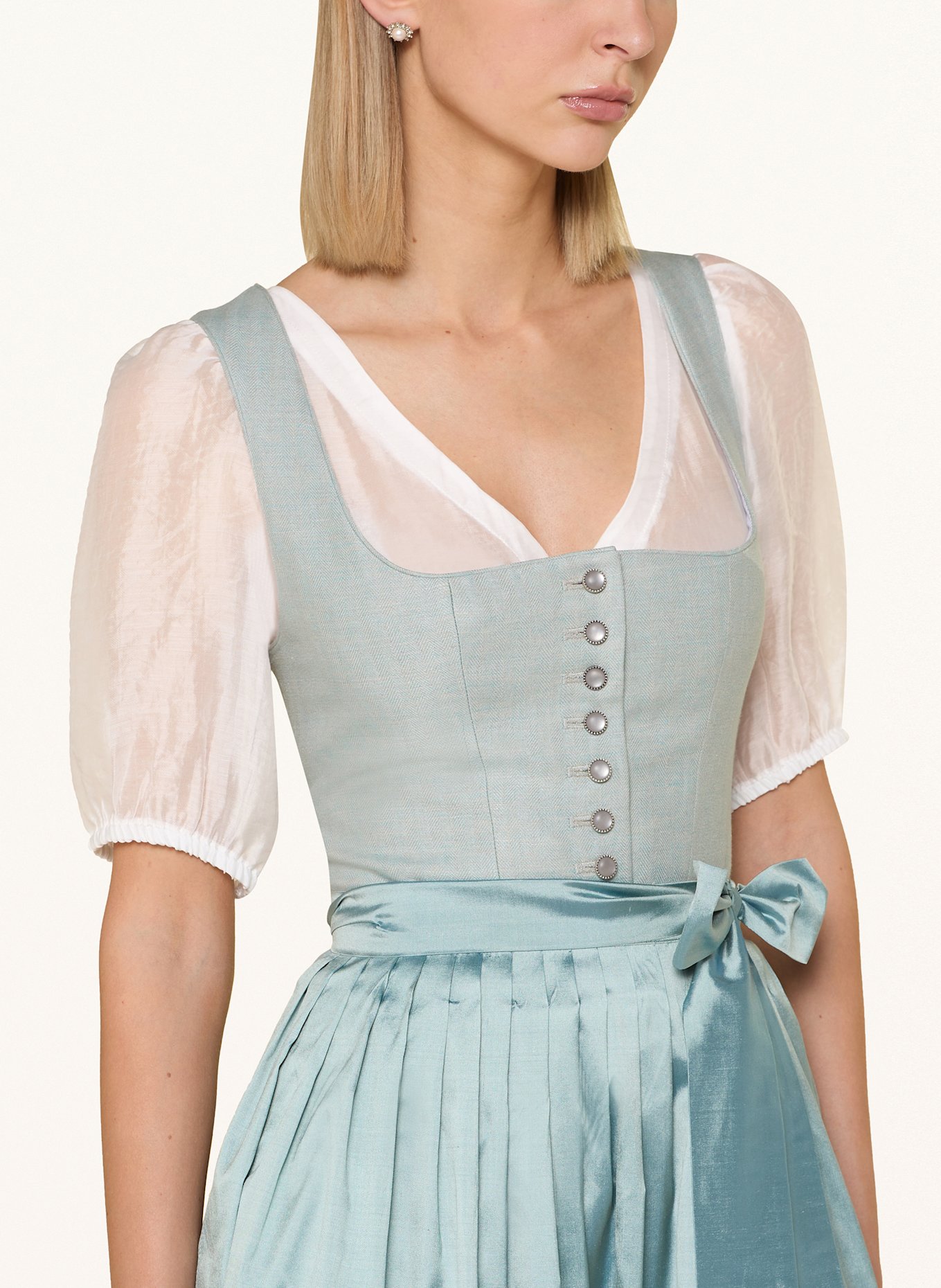 Hammerschmid Dirndl halenka EVELINE: BÍLÁ