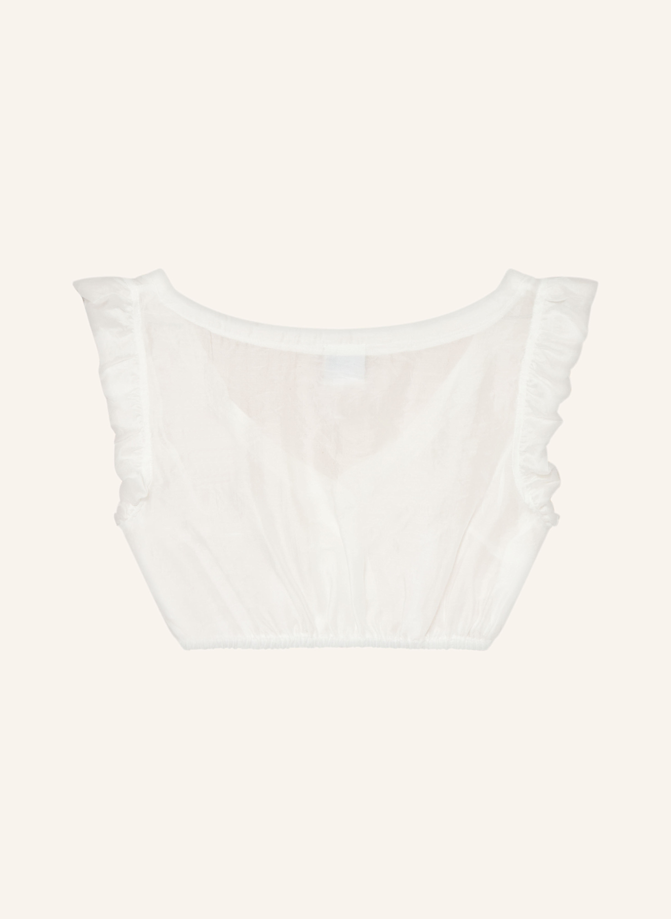 Hammerschmid Dirndlbluse EVELINE mit Rüschen: WEISS