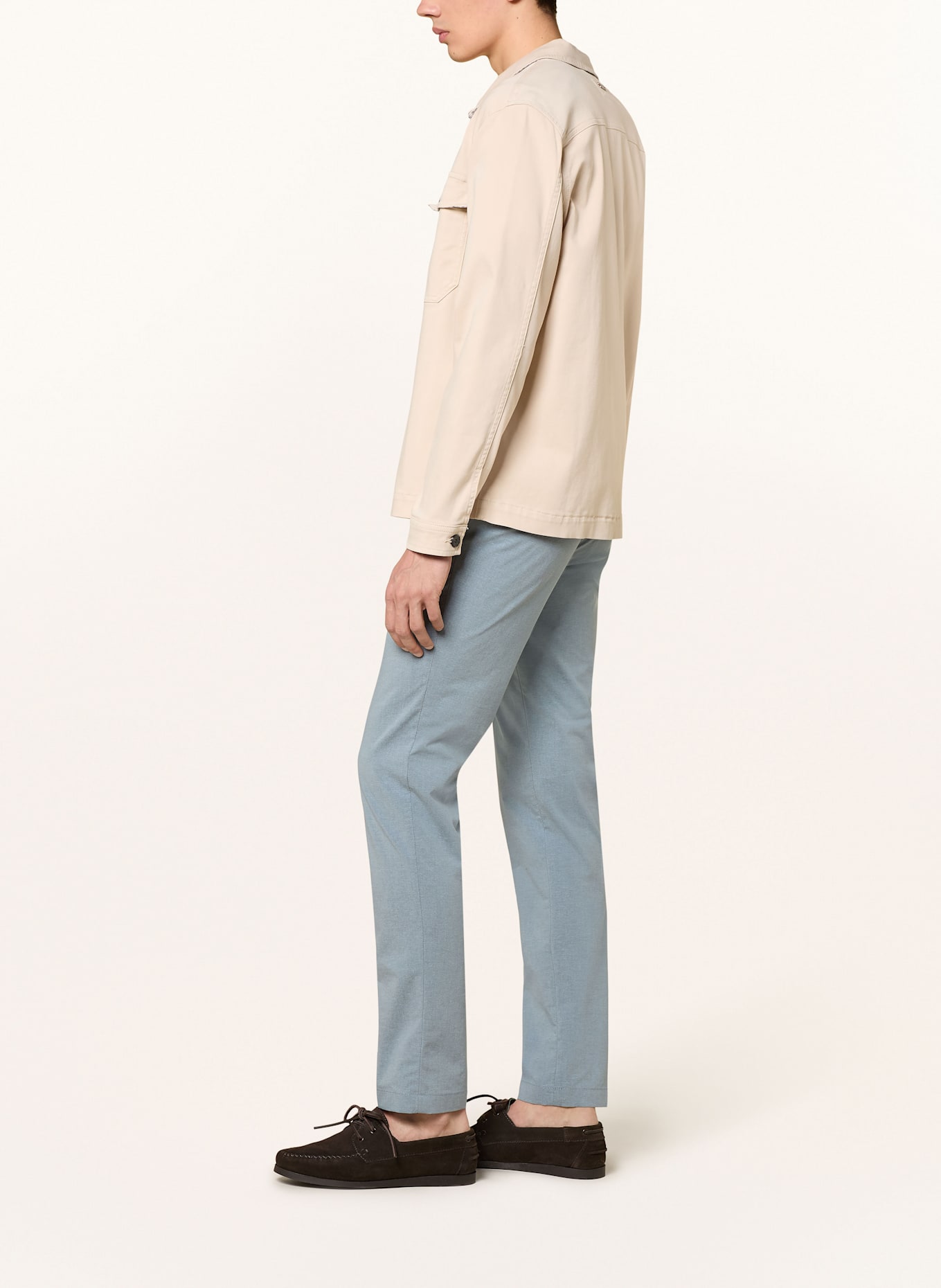 HILTL Chino Slim Fit aus Leinen: HELLBLAU