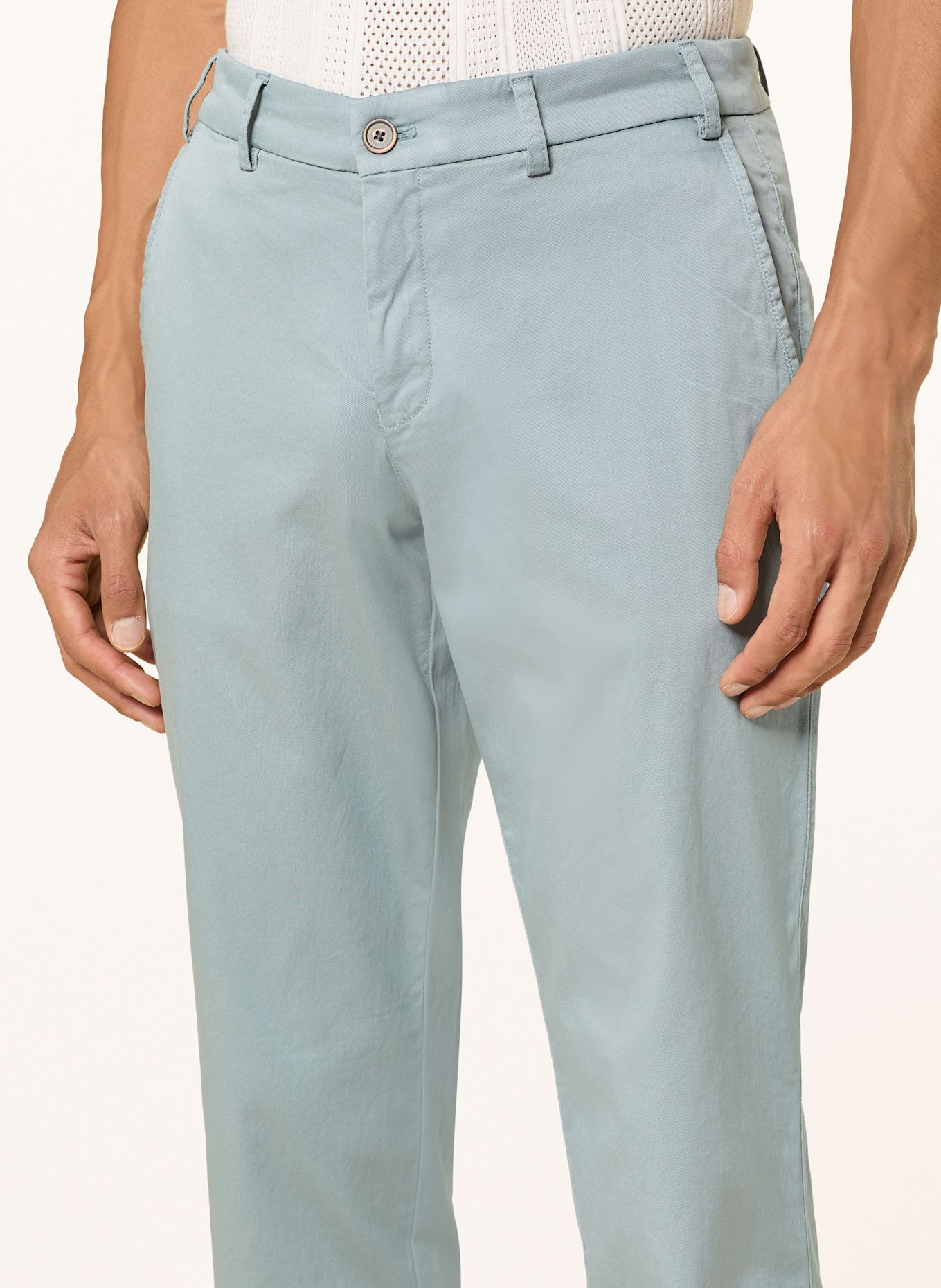 HILTL Chino PAMO Regular Fit: HELLBLAU