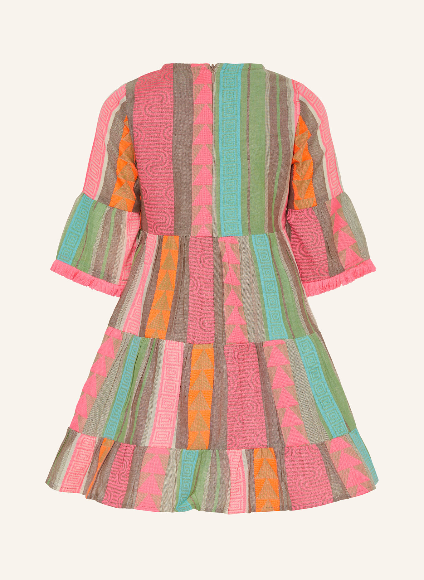 DANAMADE Kleid: GRÜN/ PINK/ ORANGE
