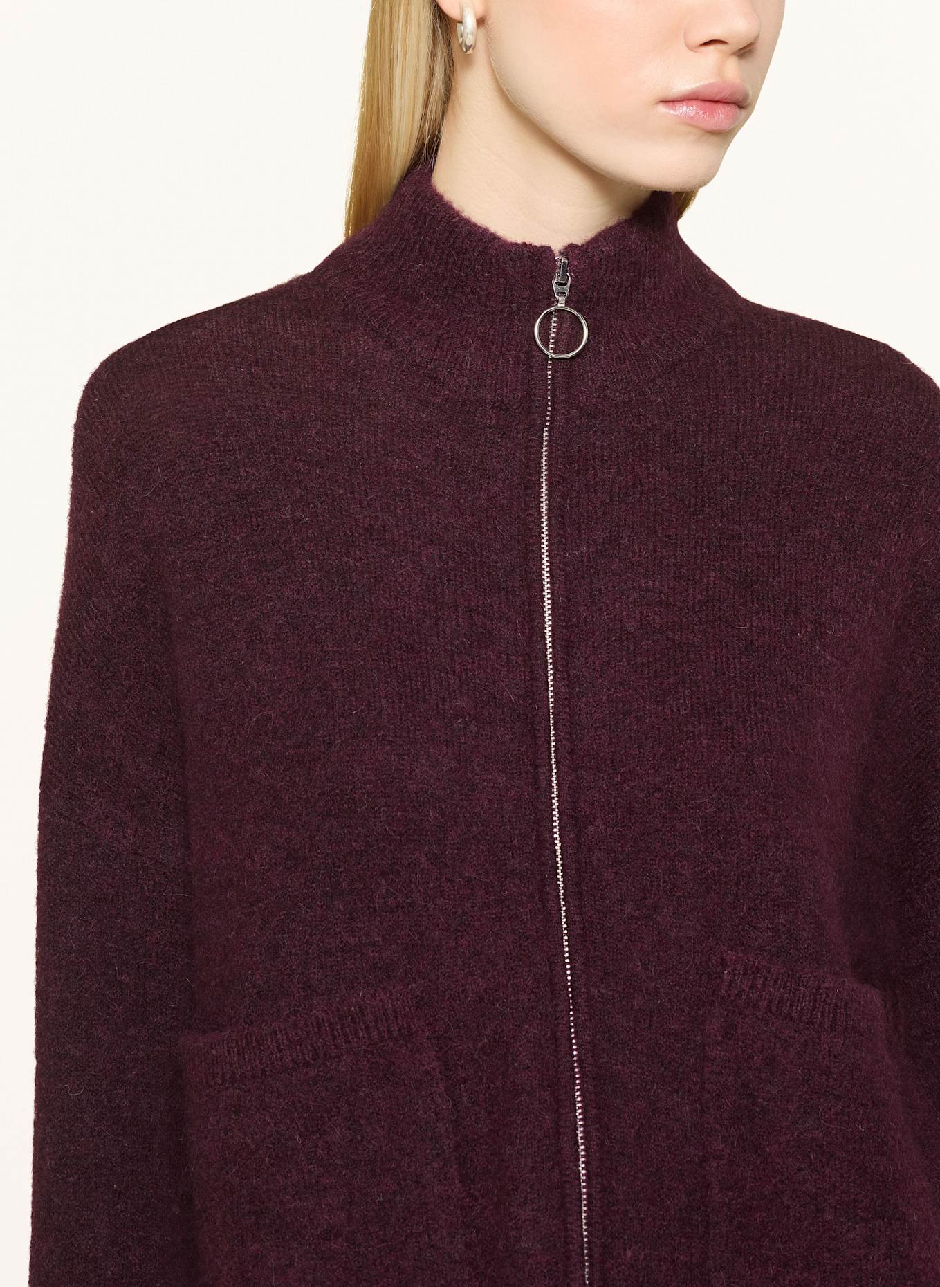 SELECTED Femme Strickjacke mit Alpaka: DUNKELLILA