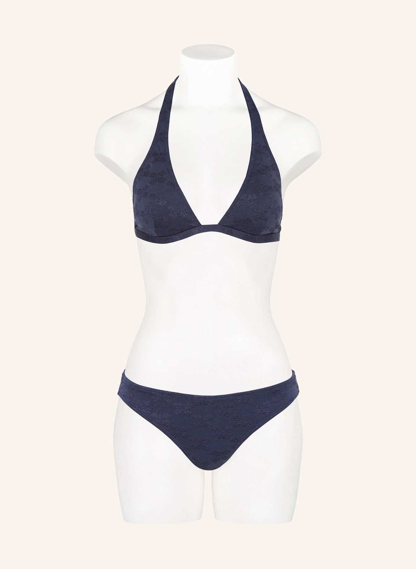 VILEBREQUIN Neckholder-Bikini-Top JACQUARD TURTLE MONOGRAM FLECHE: DUNKELBLAU