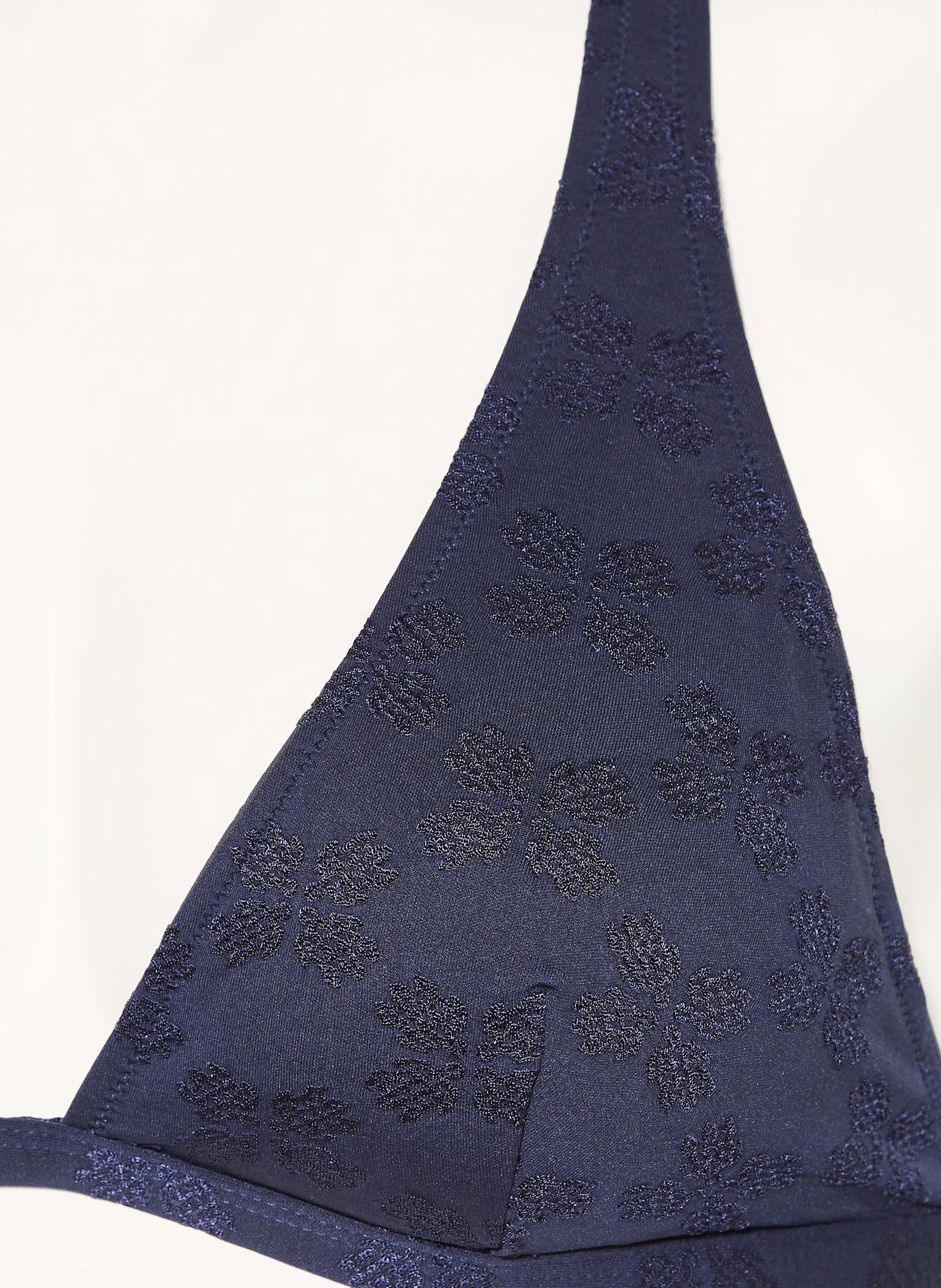 VILEBREQUIN Neckholder-Bikini-Top JACQUARD TURTLE MONOGRAM FLECHE: DUNKELBLAU
