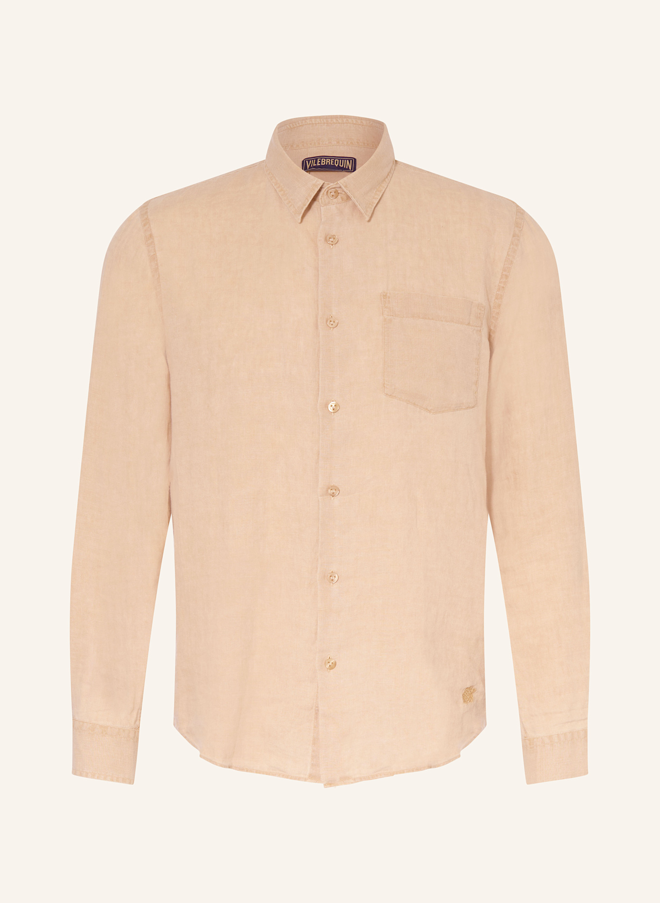 VILEBREQUIN Leinenhemd CAROUBIS Regular Fit: HELLORANGE