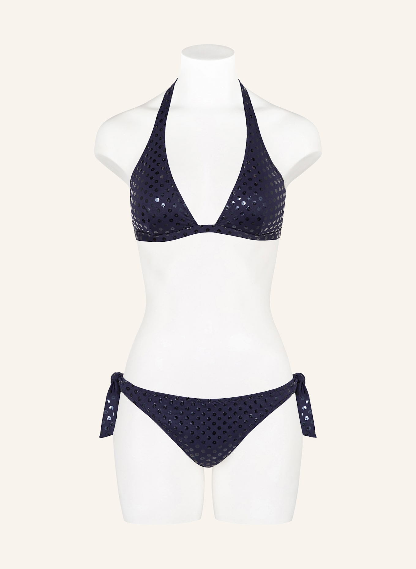 VILEBREQUIN Neckholder-Bikini-Top RELIEF SPARKLING FLECHE: DUNKELBLAU