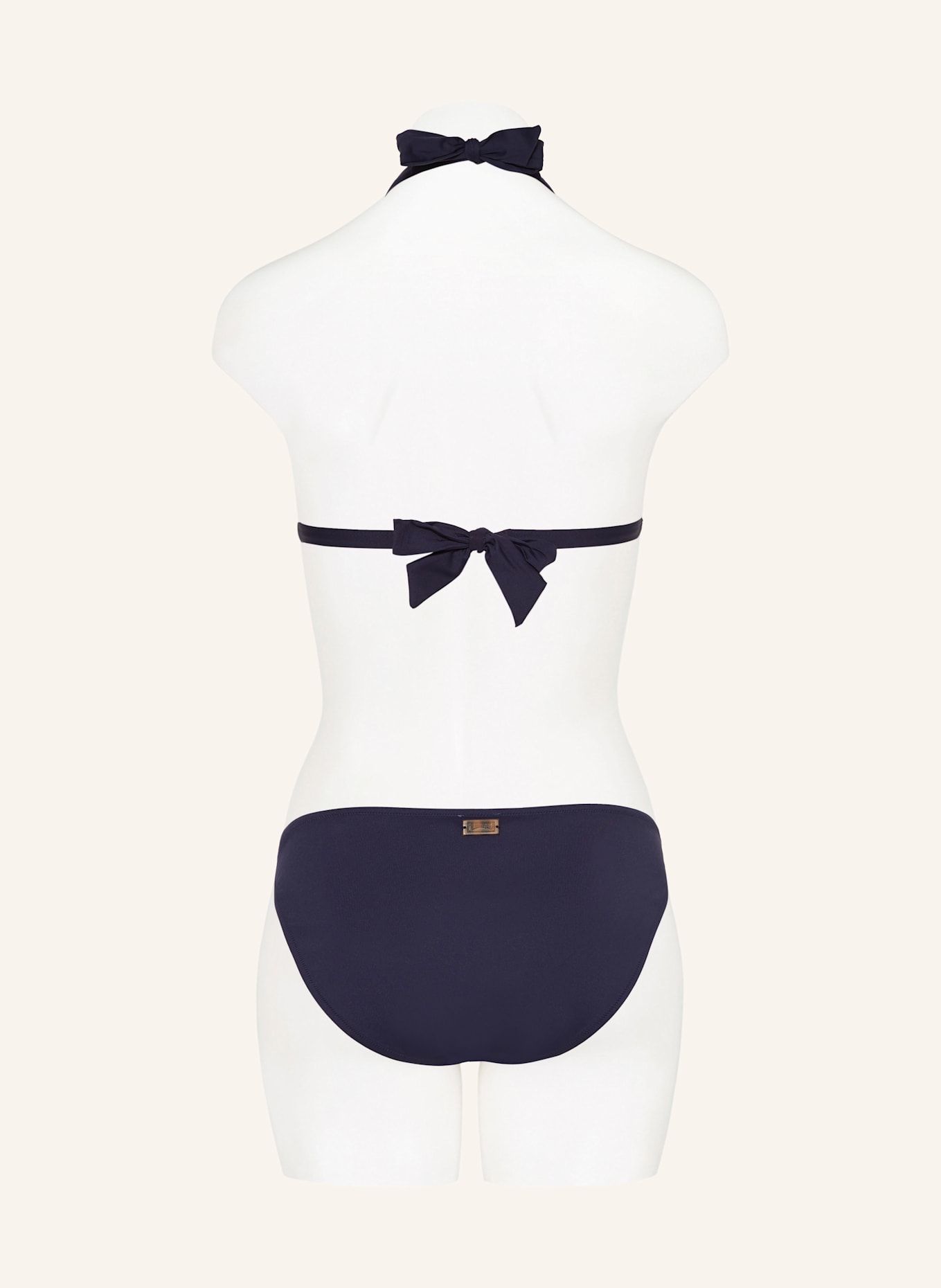 VILEBREQUIN Neckholder-Bikini-Top SPARKLING RELIEF FLECHA mit Schmucksteinen: DUNKELBLAU