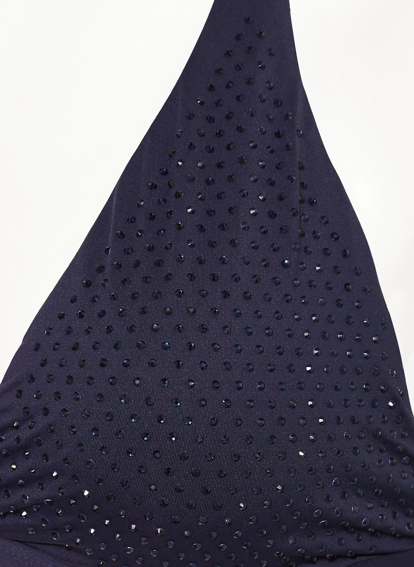 VILEBREQUIN Neckholder-Bikini-Top SPARKLING RELIEF FLECHA mit Schmucksteinen: DUNKELBLAU