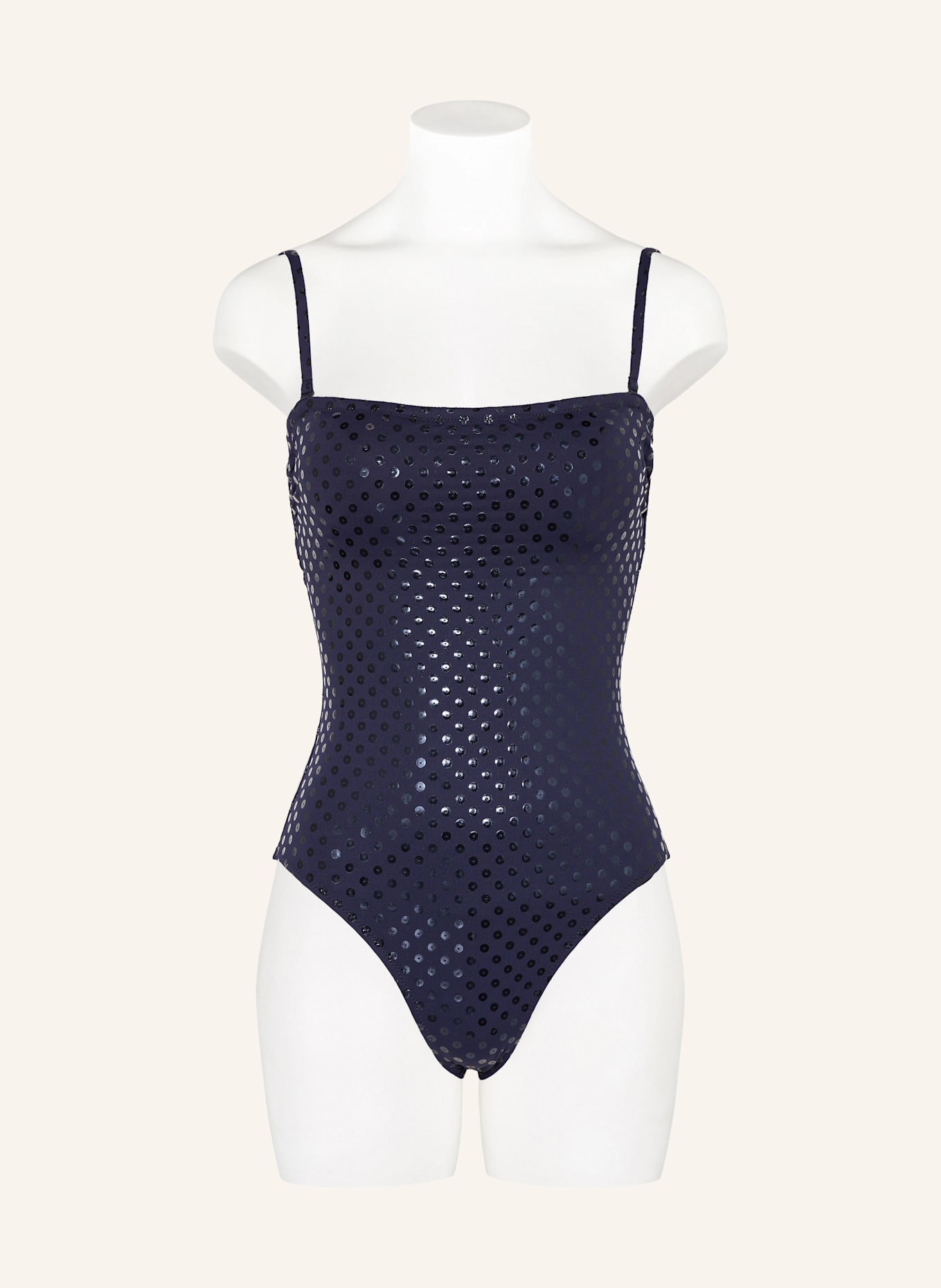 VILEBREQUIN Bandeau-Badeanzug RELIEF SPARKLING FACETTE: DUNKELBLAU