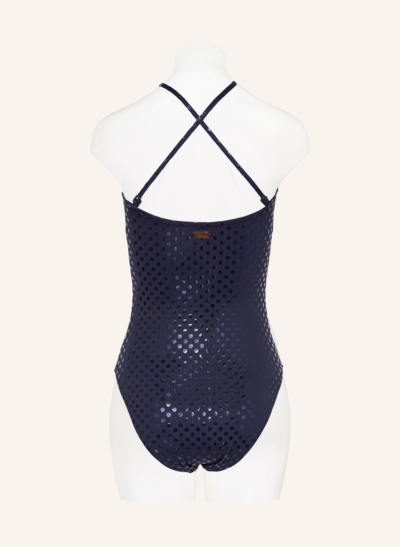 VILEBREQUIN Bandeau-Badeanzug RELIEF SPARKLING FACETTE: DUNKELBLAU