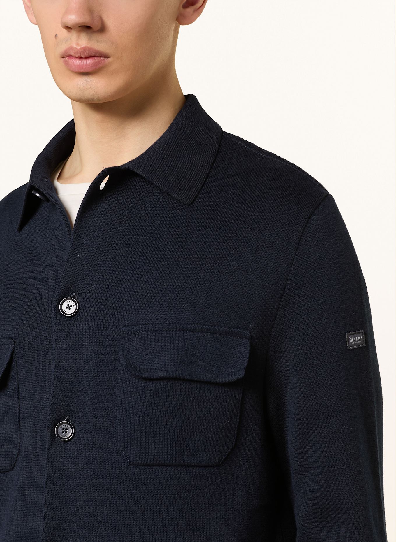 MAERZ MUENCHEN Strickjacke: DUNKELBLAU