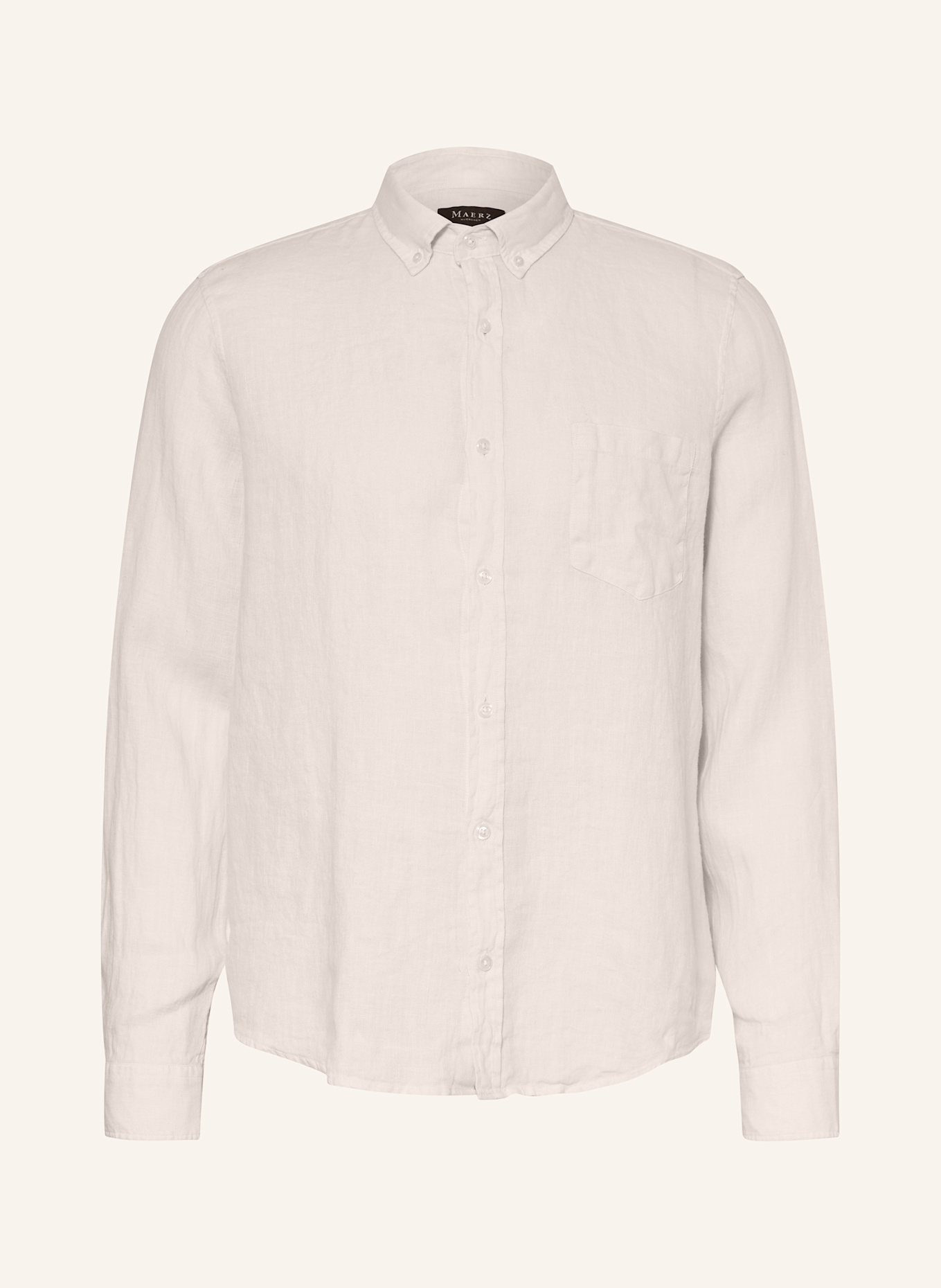 MAERZ MUENCHEN Lněná košile Comfort Fit: BÍLÁ