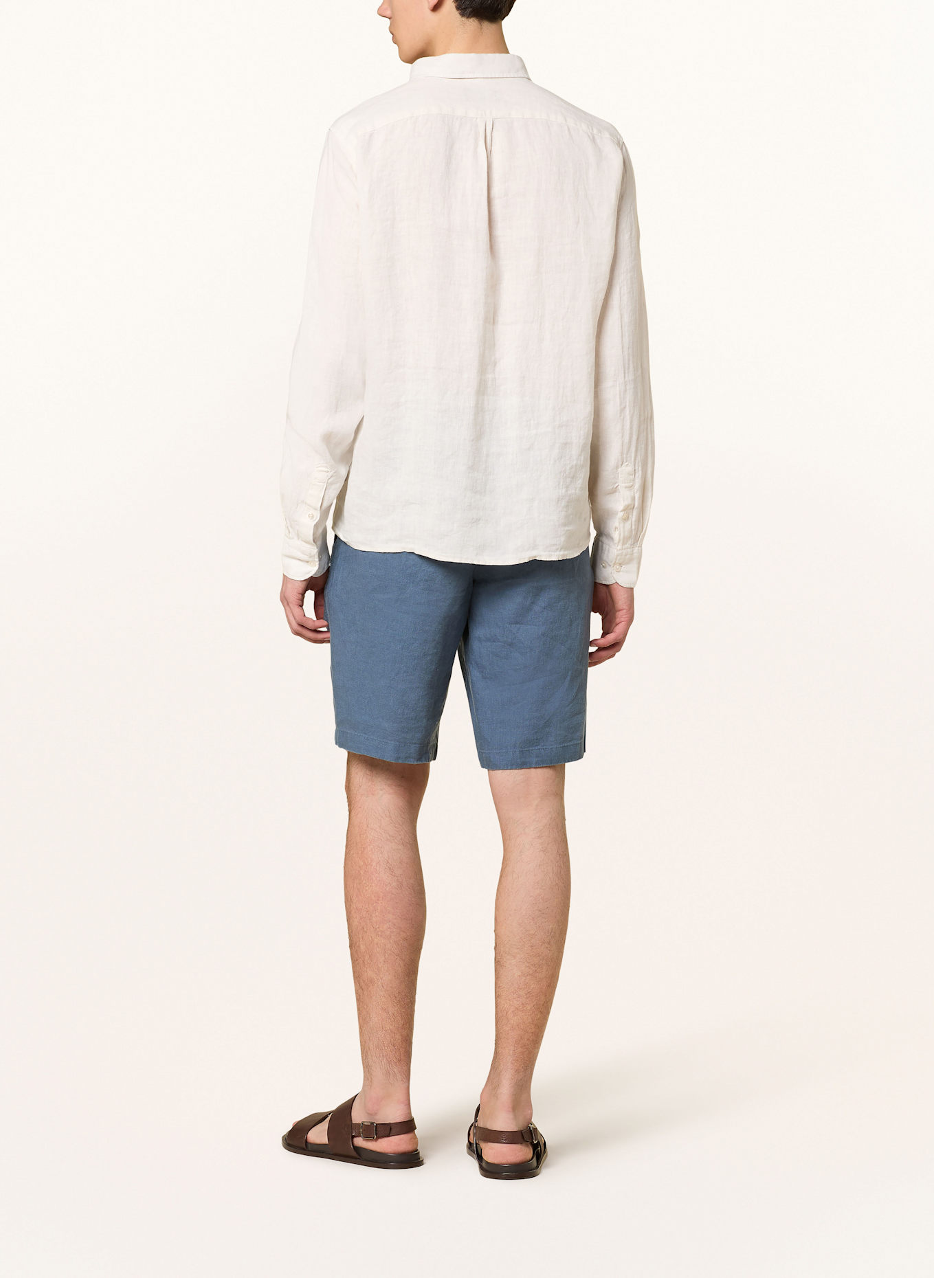 MAERZ MUENCHEN Lněná košile Comfort Fit: BÍLÁ