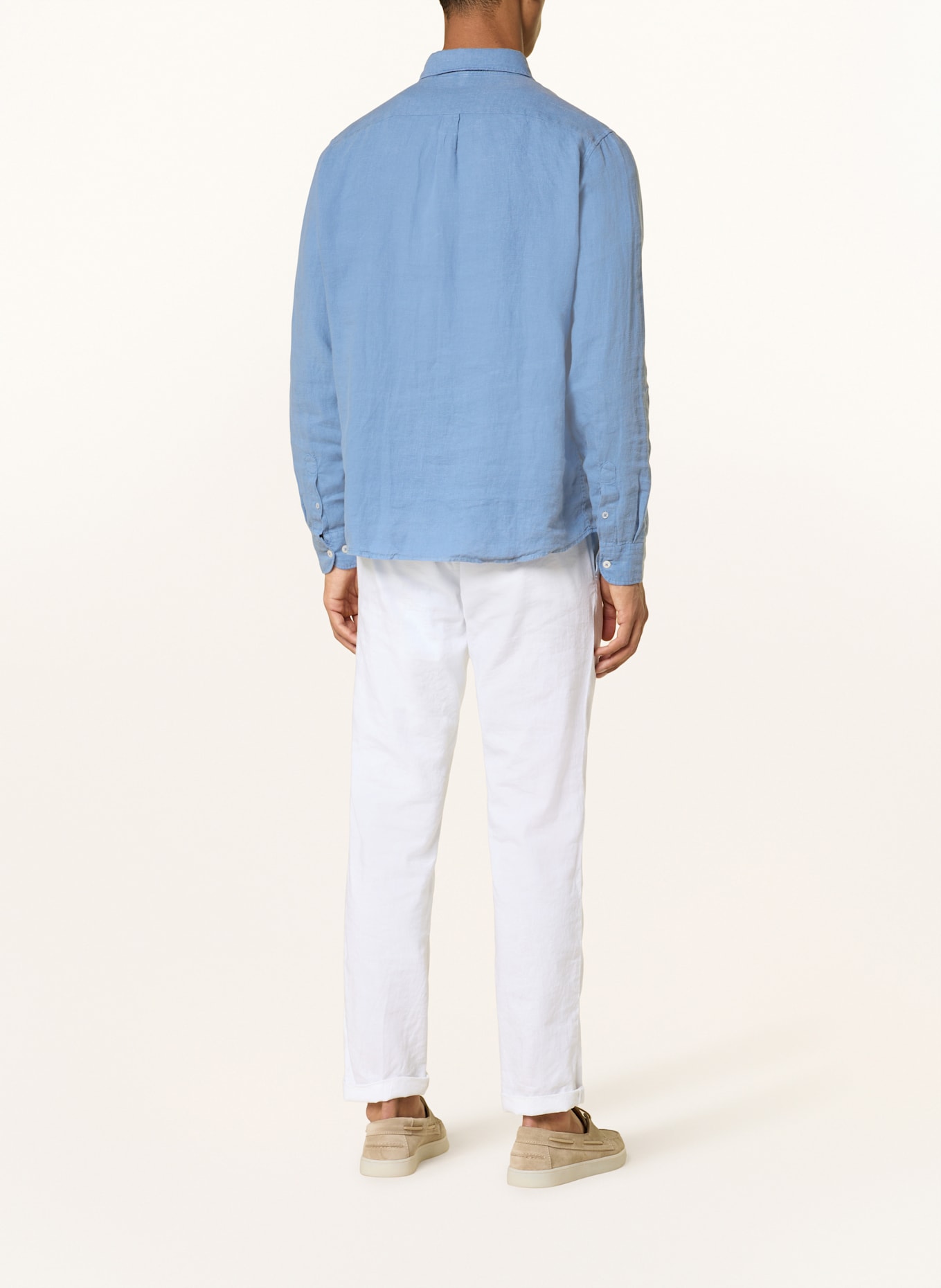 MAERZ MUENCHEN Lněná košile Comfort Fit: MODRÁ