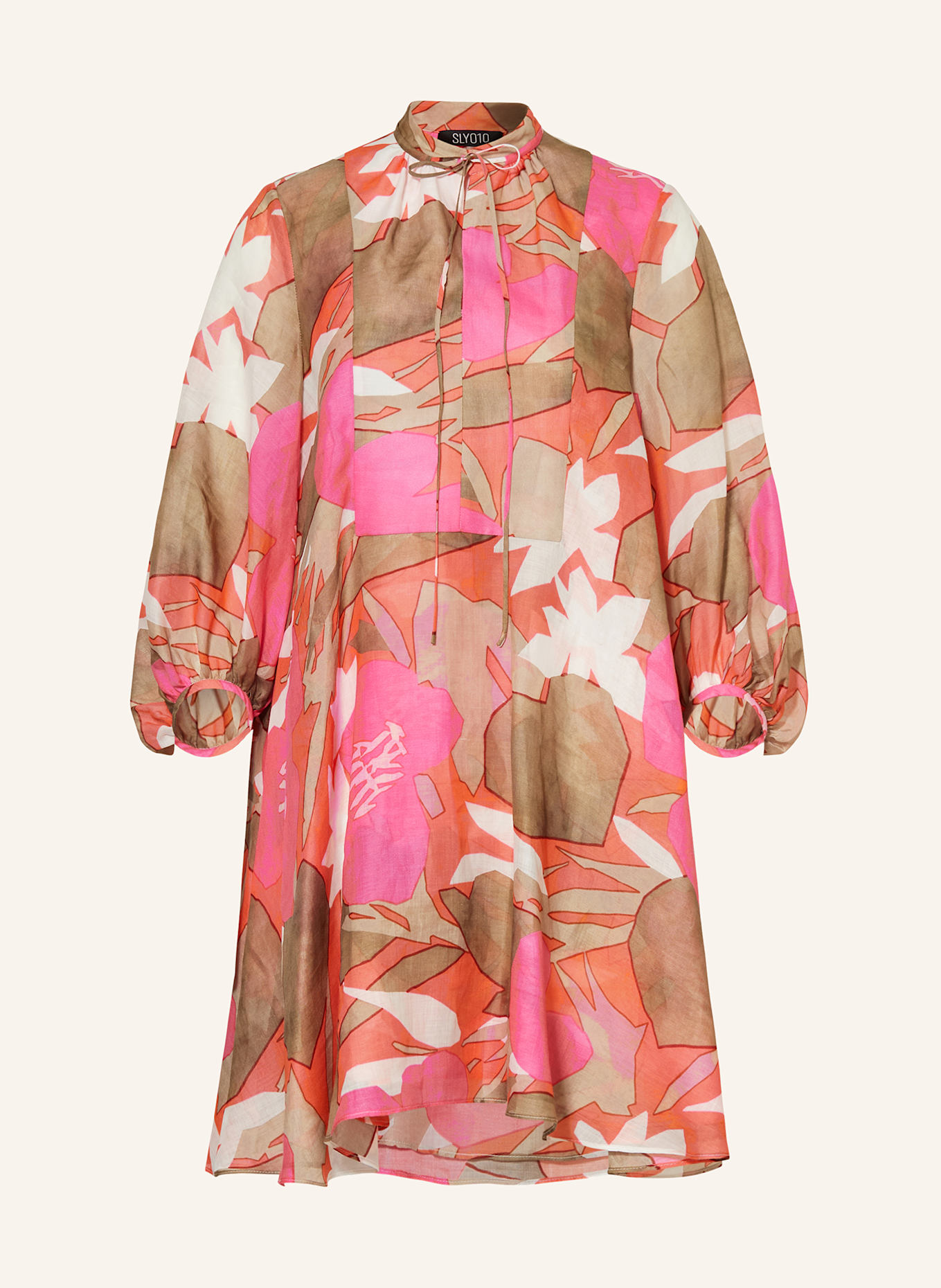 SLY 010 Kleid ROMIA: KHAKI / PINK / LACHS