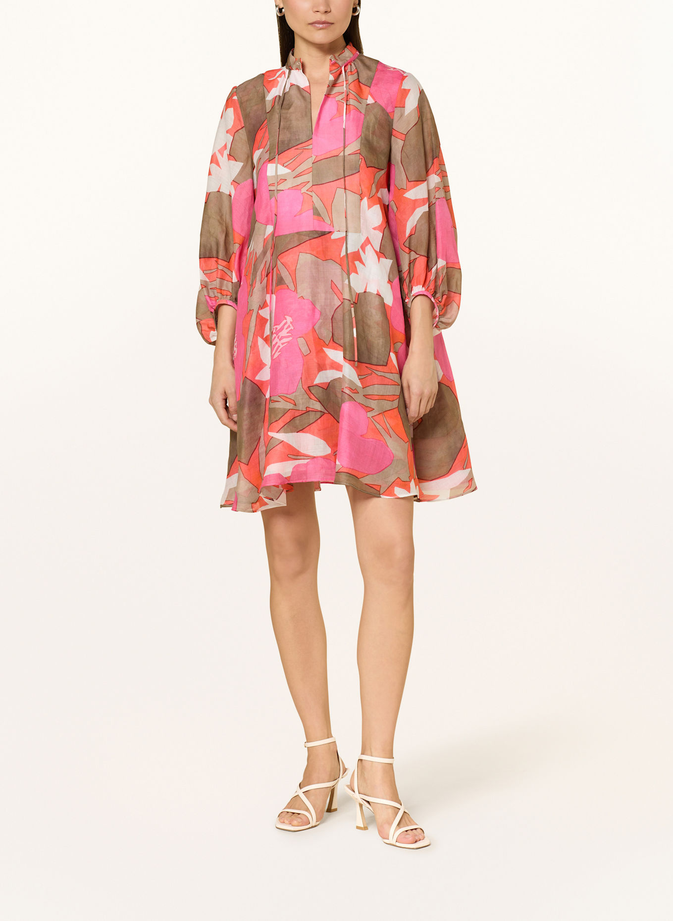 SLY 010 Kleid ROMIA: KHAKI / PINK / LACHS