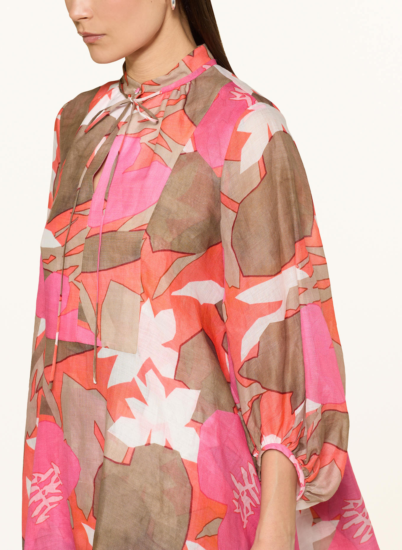 SLY 010 Kleid ROMIA: KHAKI / PINK / LACHS