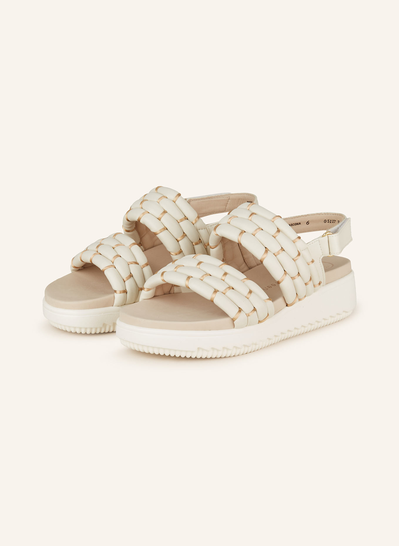 paul green Plateau-Sandalen: ECRU/ CREME