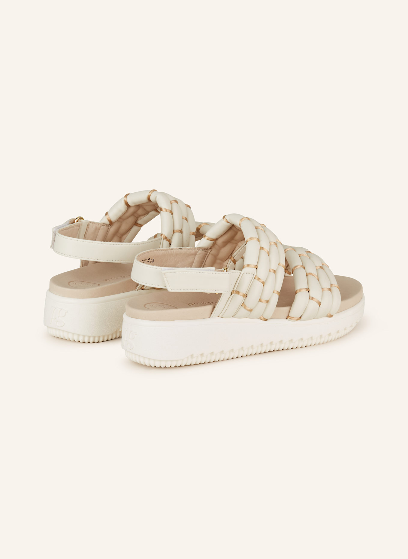 paul green Plateau-Sandalen: ECRU/ CREME