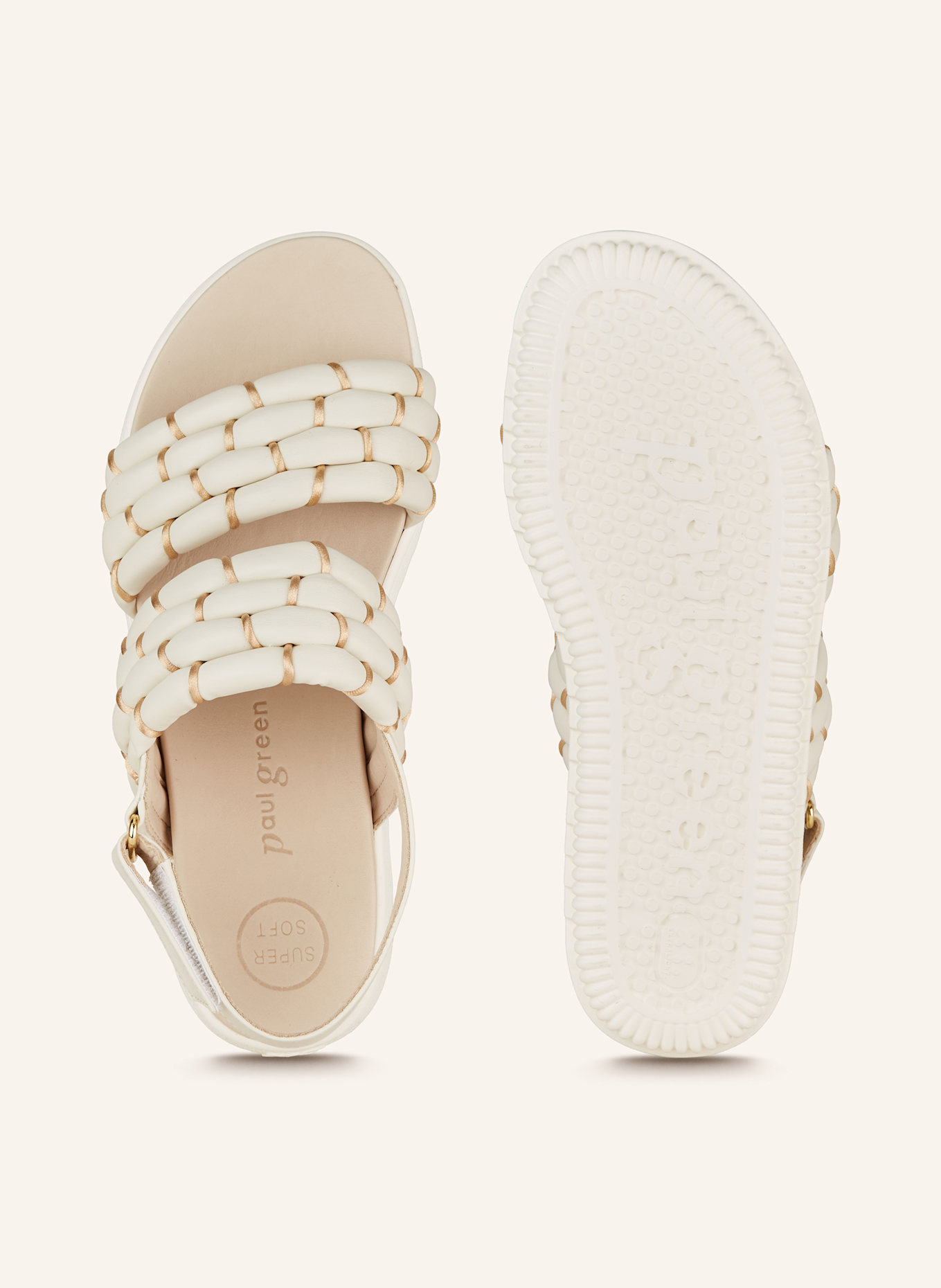 paul green Plateau-Sandalen: ECRU/ CREME