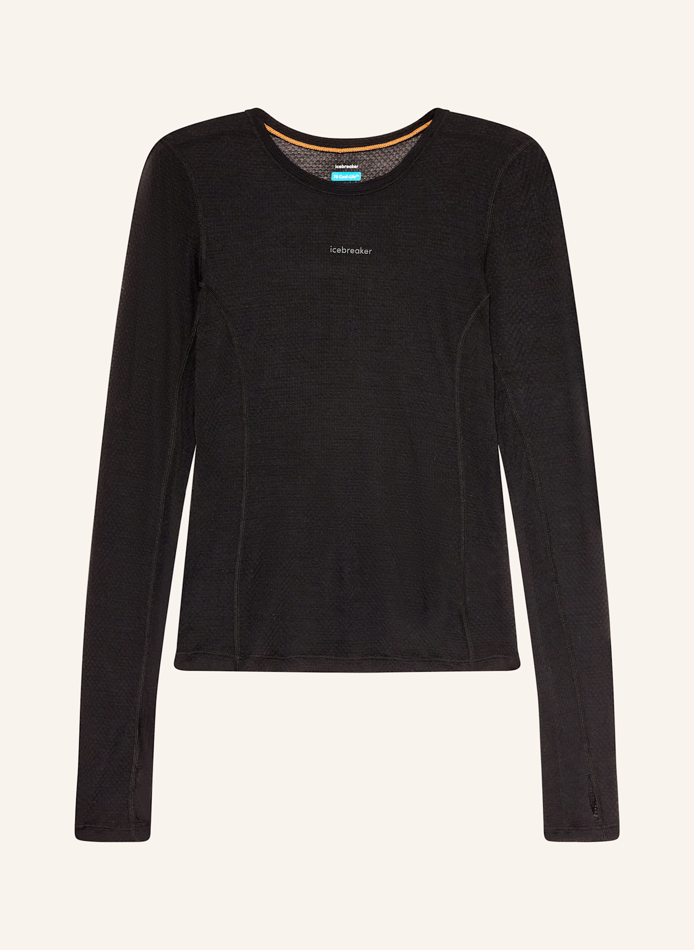 icebreaker Longsleeve MERINOMIX 75 COOL-LITE™: SCHWARZ