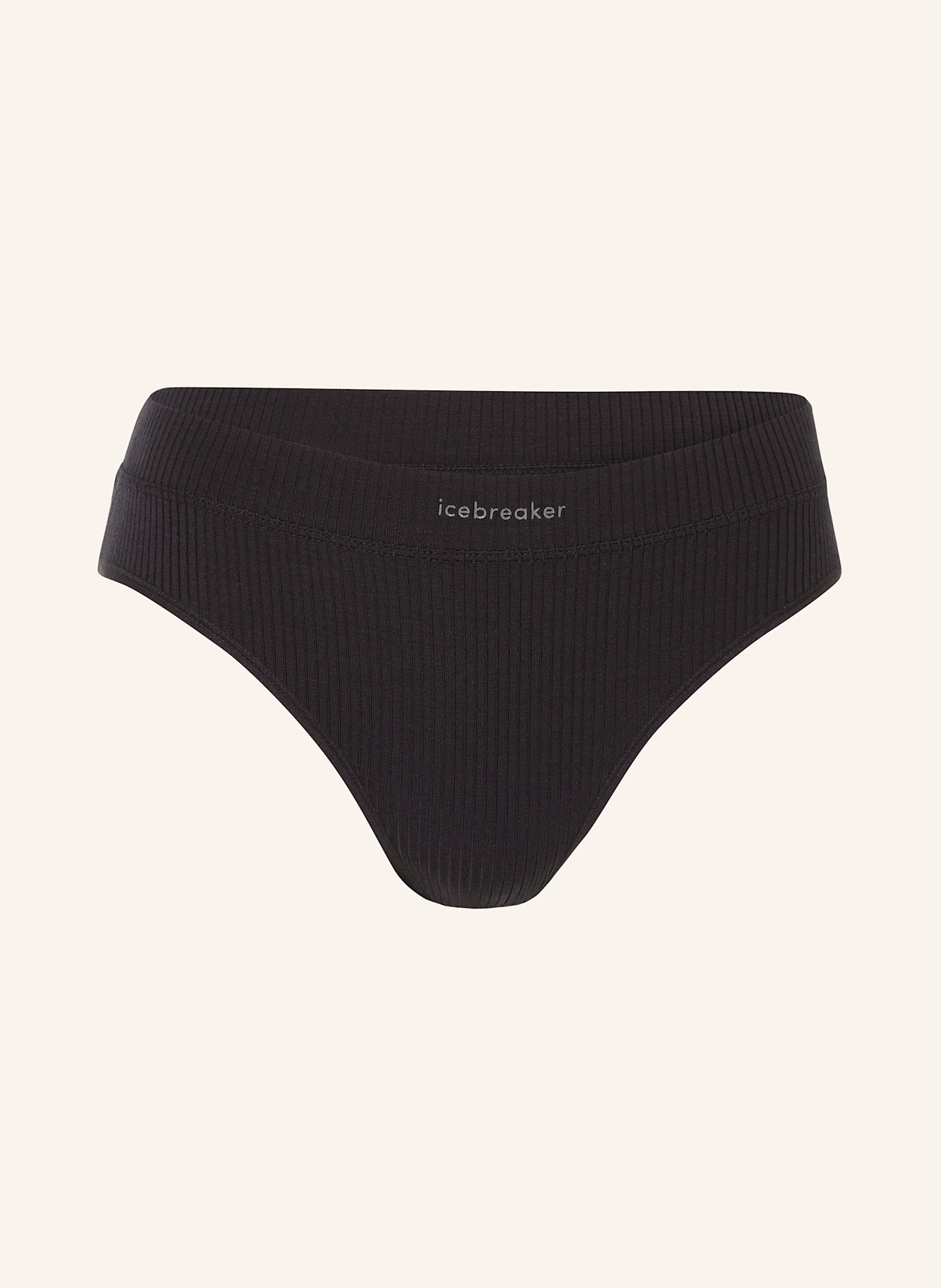 icebreaker Panty MER RIB LOTUS mit Merinowolle: SCHWARZ