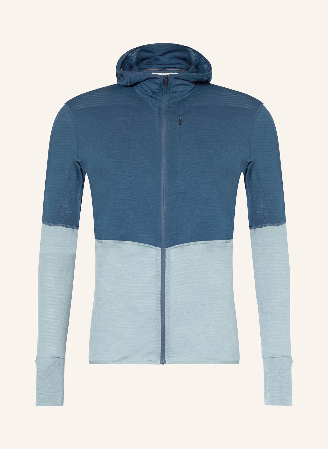 icebreaker Midlayer-Jacke MERINO BLEND REALFLEECE™ DESCEDER mit Merinowolle: PETROL / MINT
